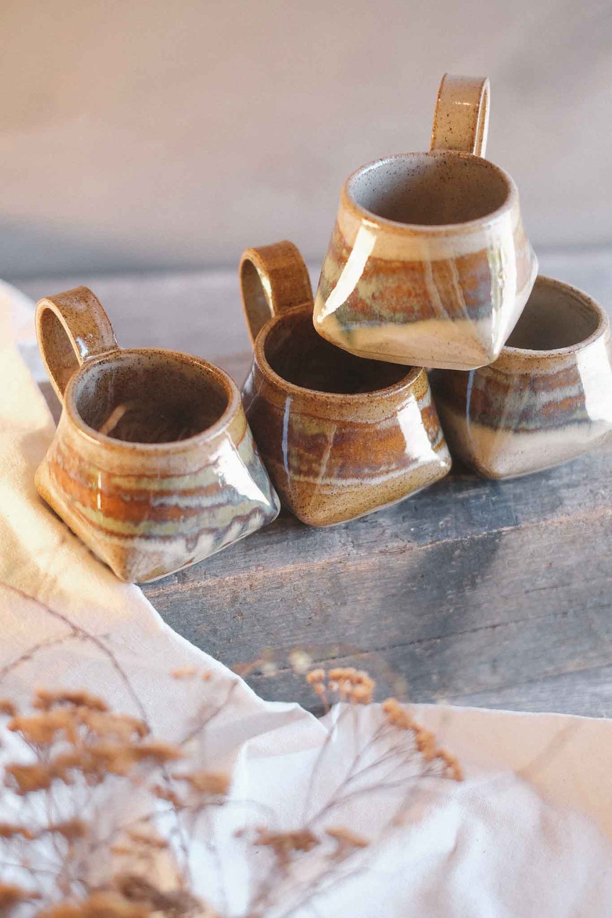 The Folded Mug —  Seaweed Glaze 300ml