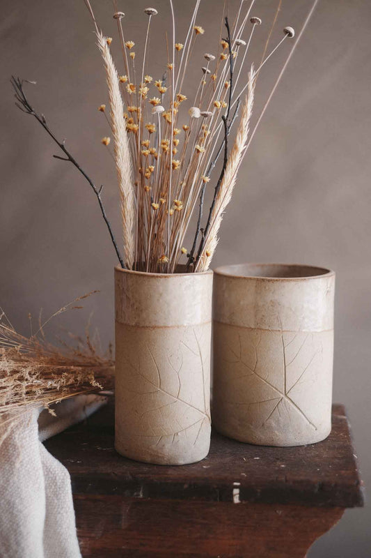 Leaf-Impressed Vase | Medium
