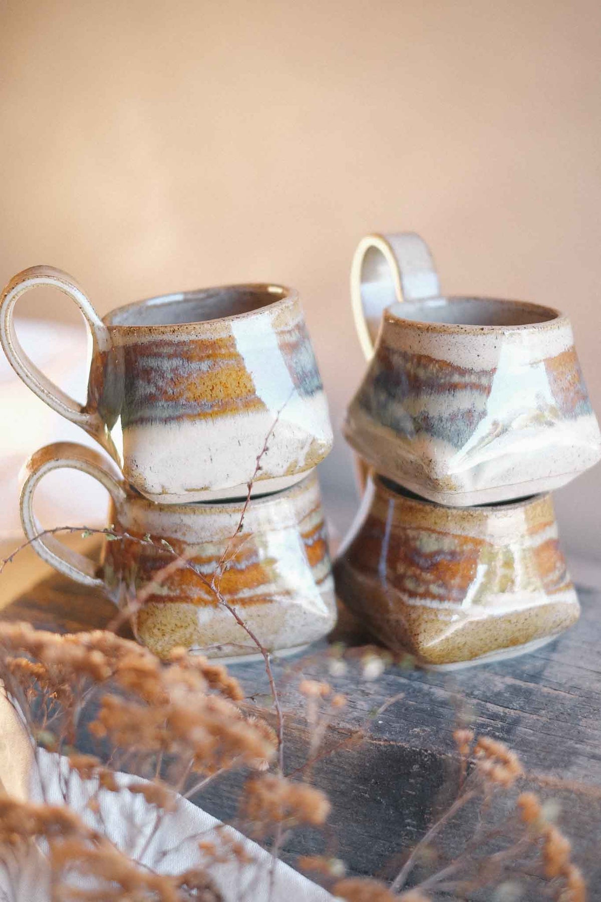 The Folded Mug —  Seaweed Glaze 300ml