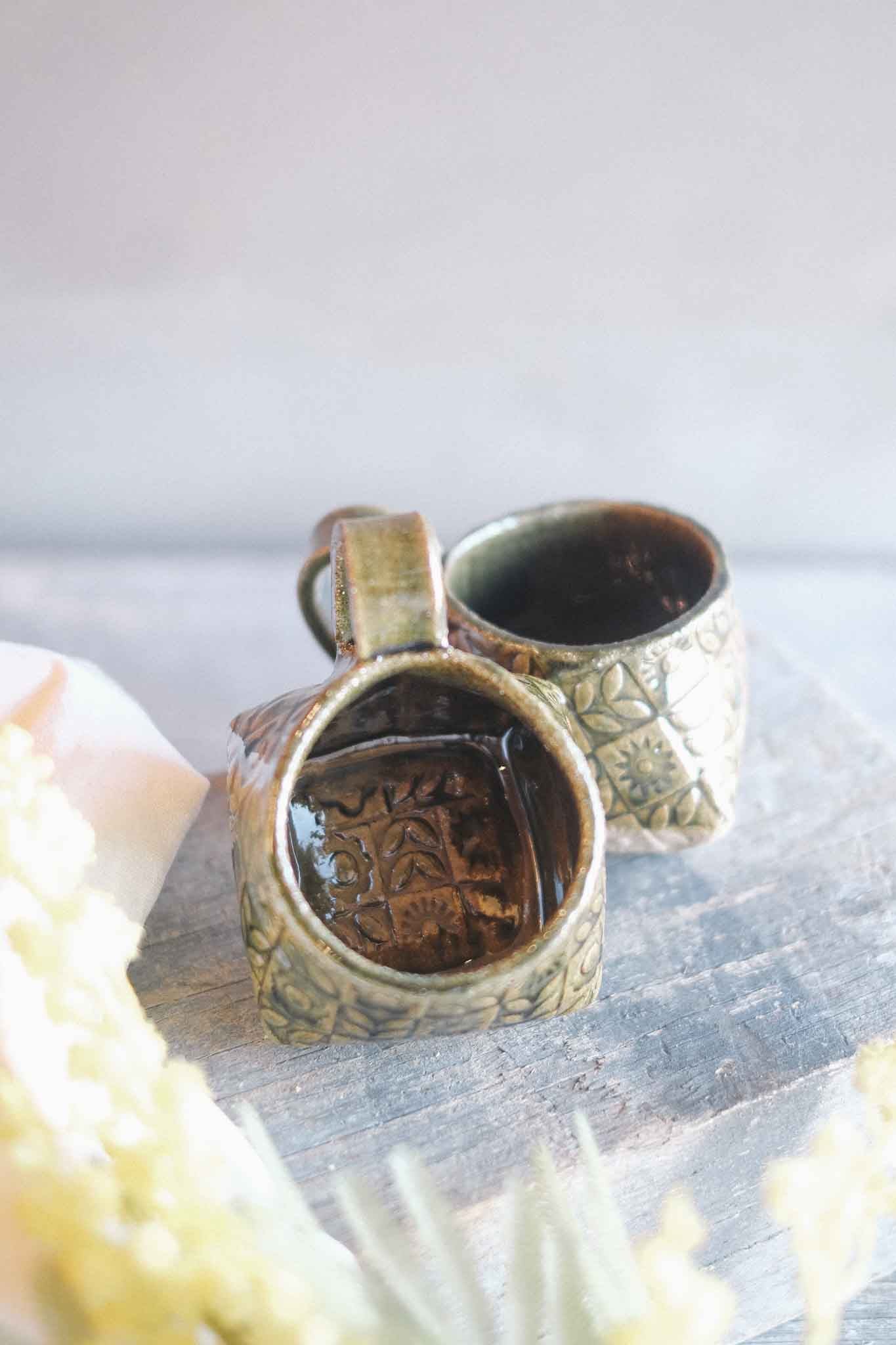 The Folded Mug — Jade Pattern