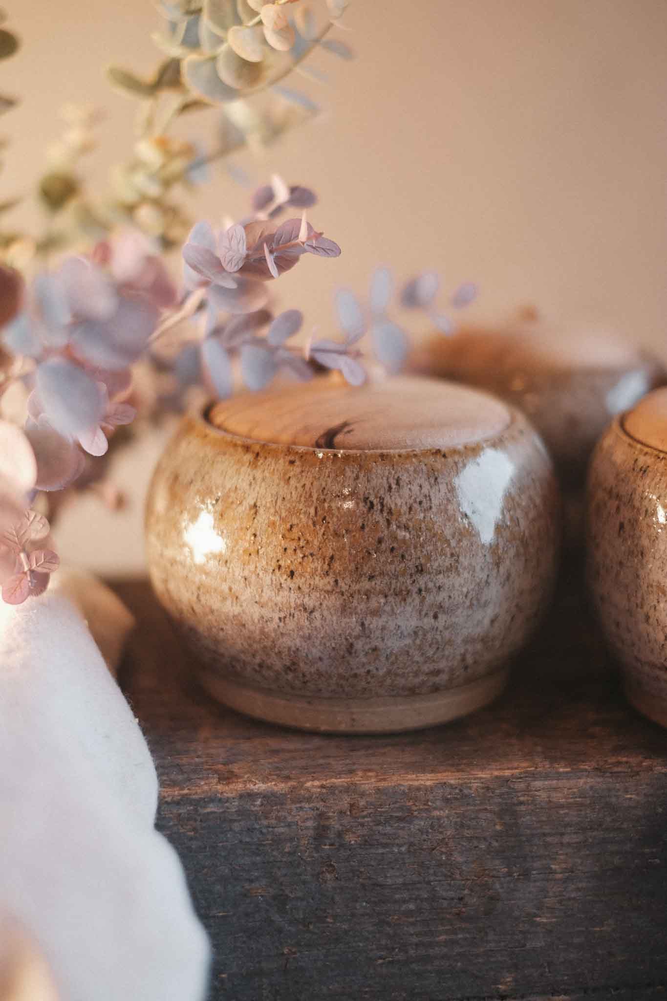 Ceramic Jar with Blackheart Sassafras Lid — Medium