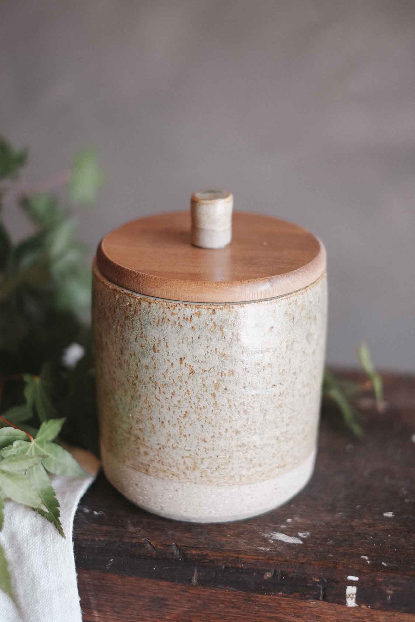 Jars w/ Sassafras Lid and Ceramic Knob