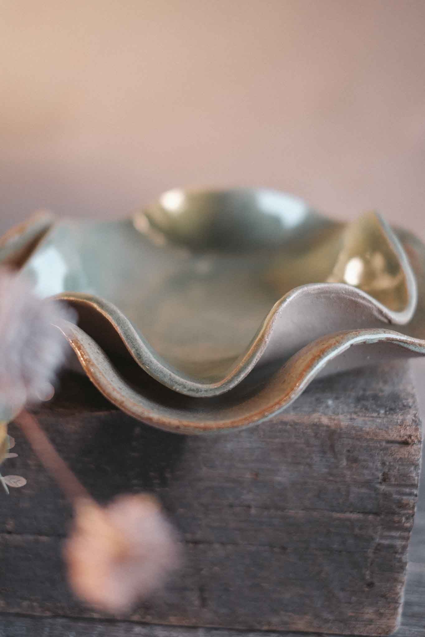 Small Ruffle Bowl — Sage