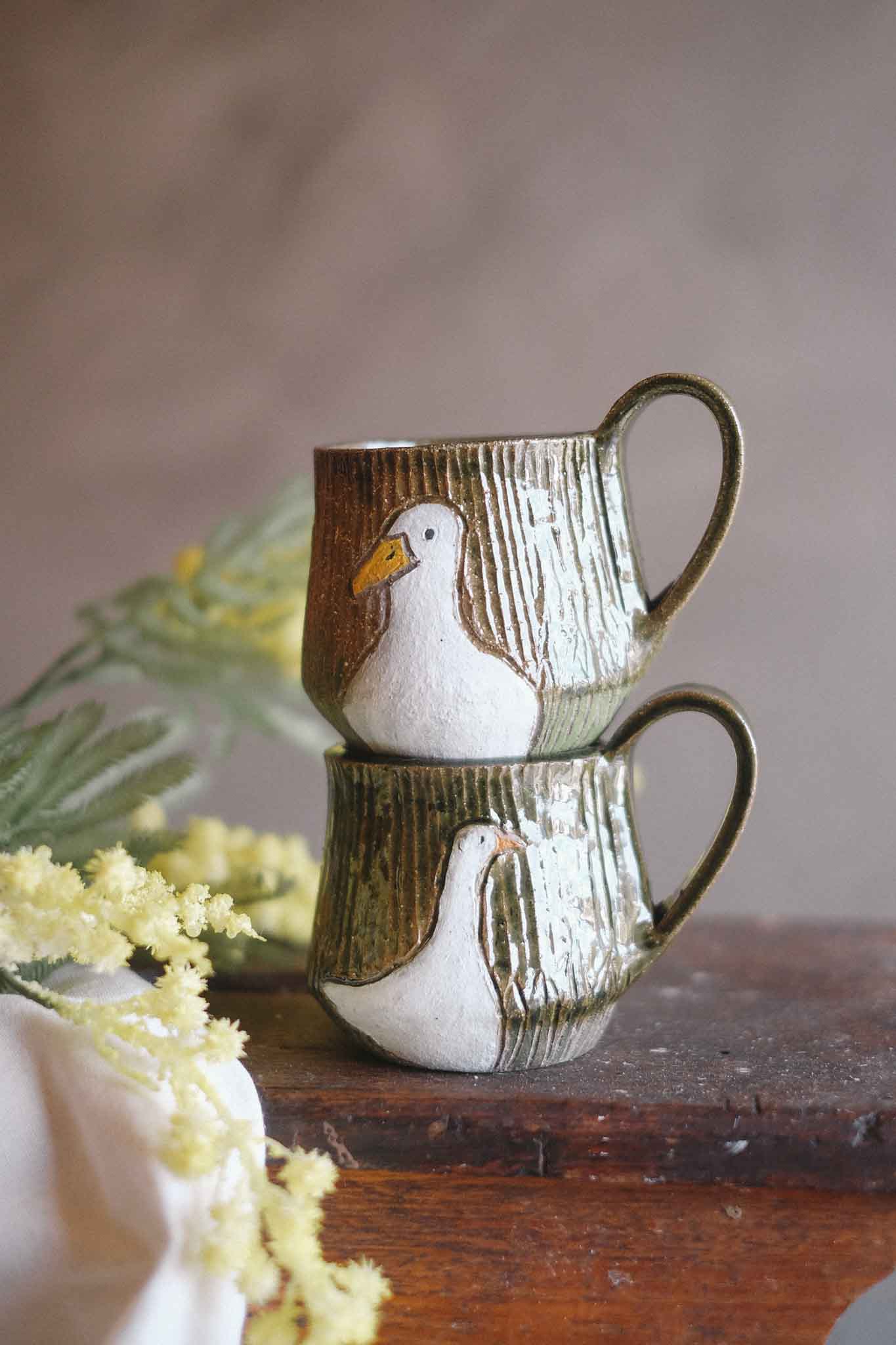 “Ducks" Jade Mug - Jane Chapman Collaboration (320ml)