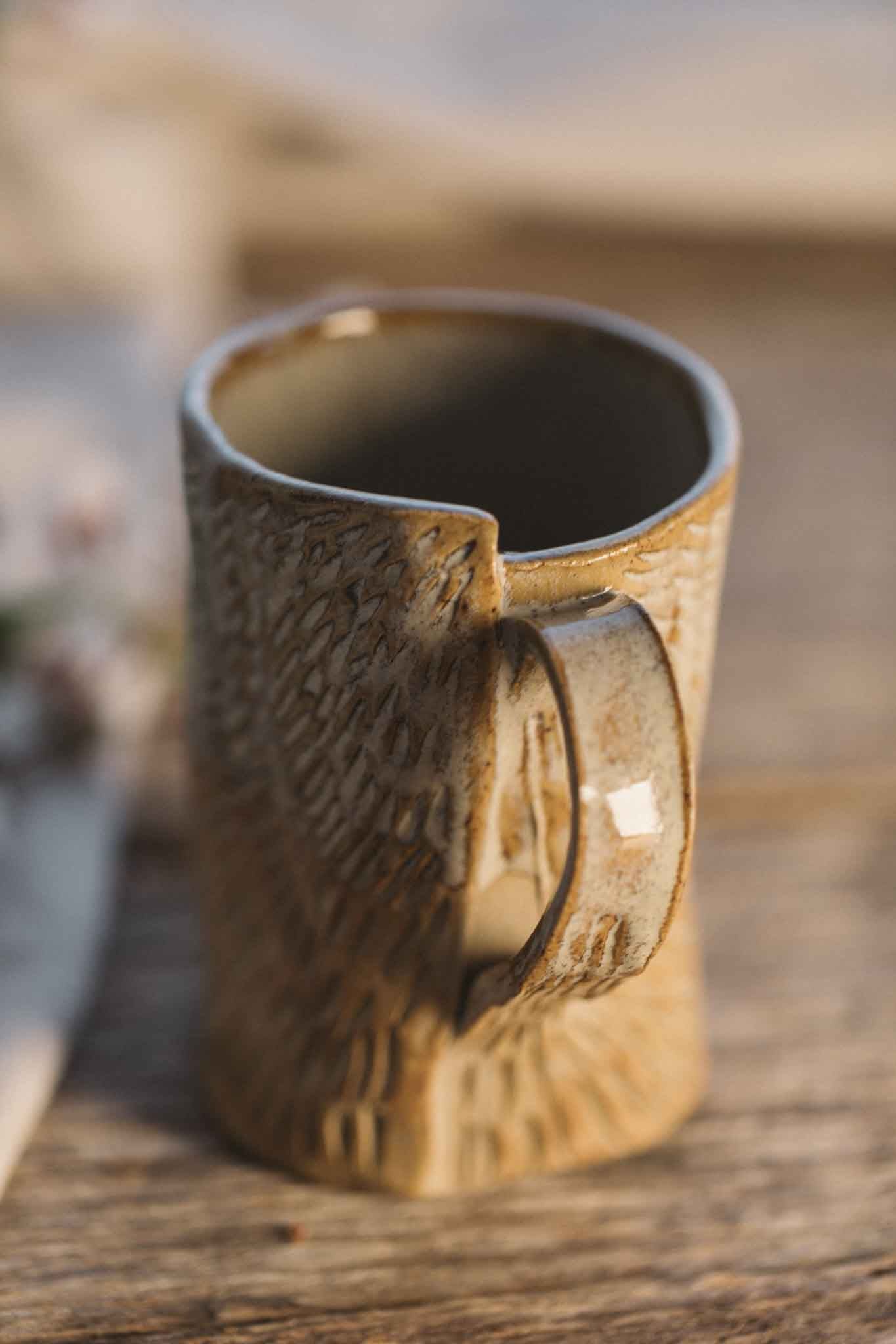 Hand-Built Slab Mug — Wild Clay, One of a Kind