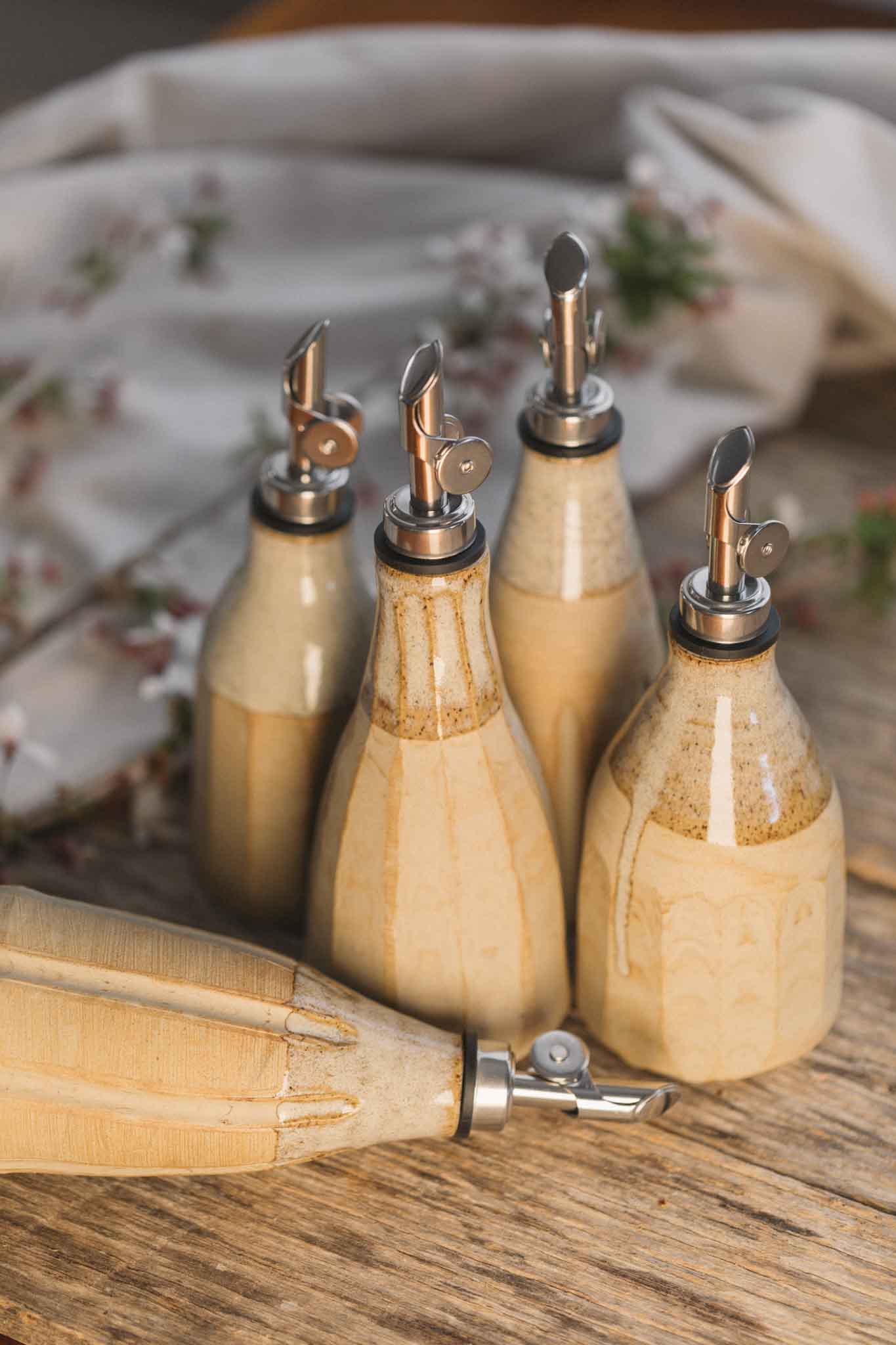 Wild Clay Oil Cruet – Handcrafted Elegance | Binalong
