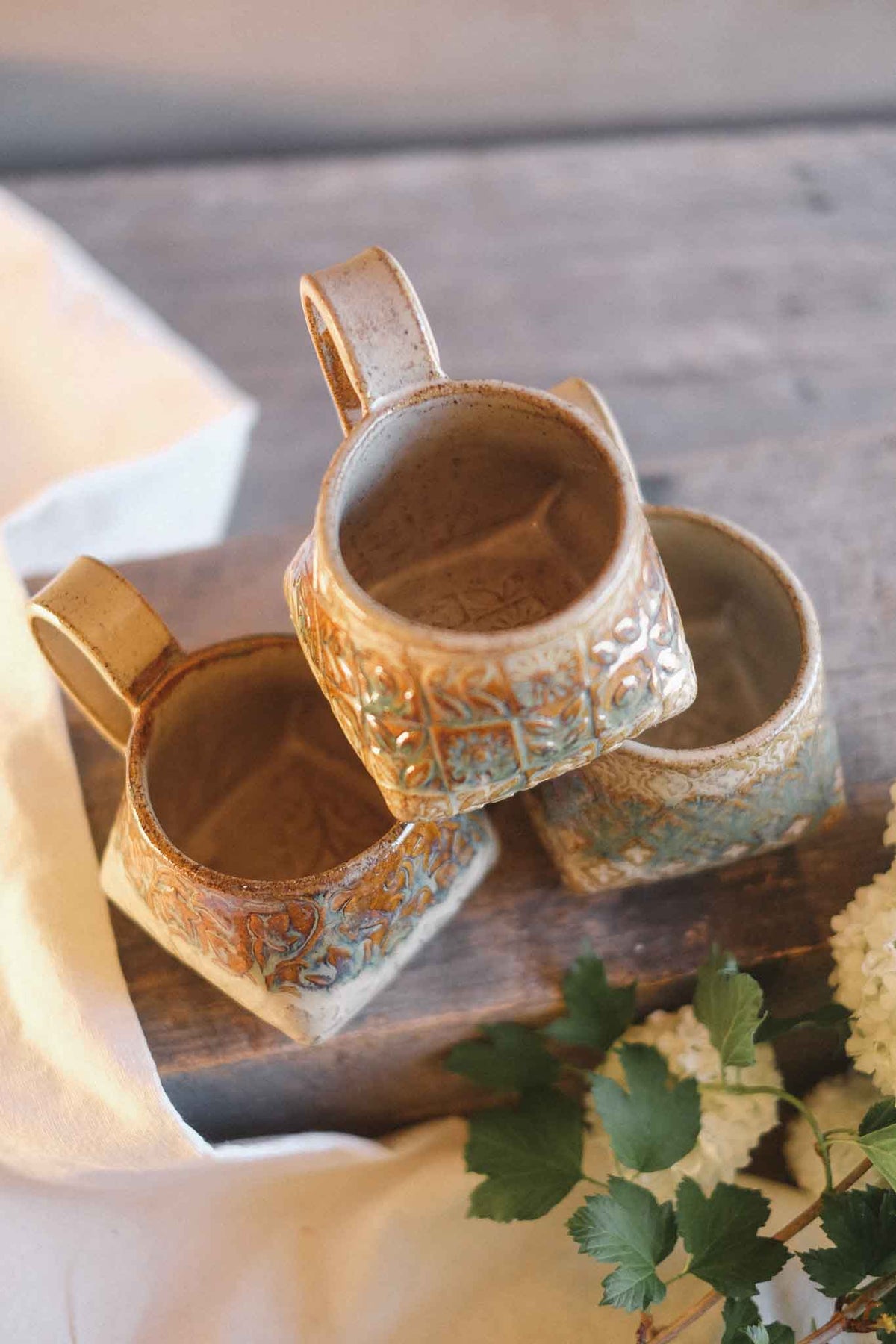 Pattern Fold Mug – Seaweed Glaze – 300ml