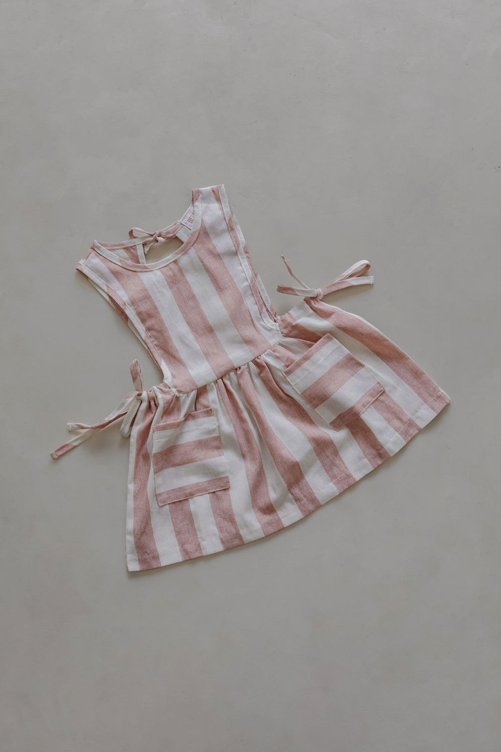 LINEN STRIPE DRESS | BLUSH