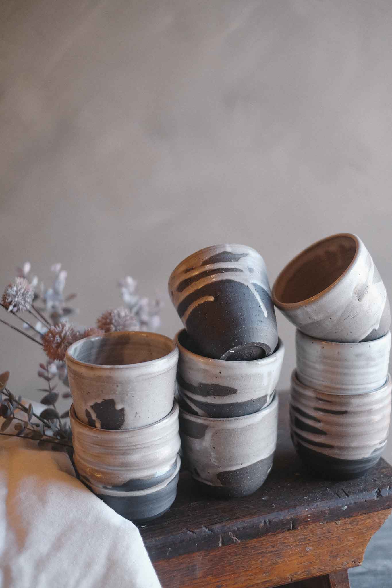 Latte Cup — Black Clay (270ml—340ml)