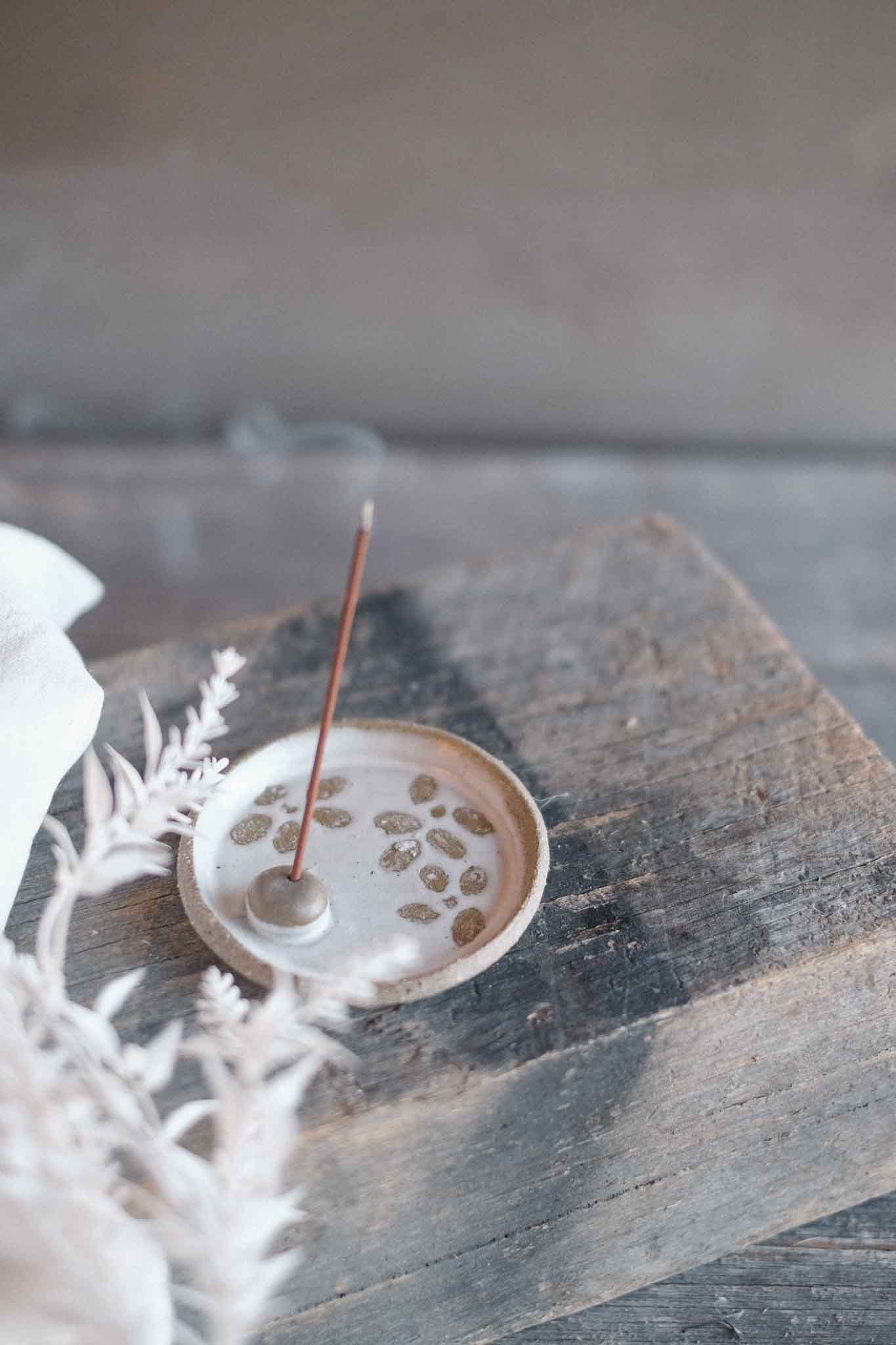 Incense Dish — White