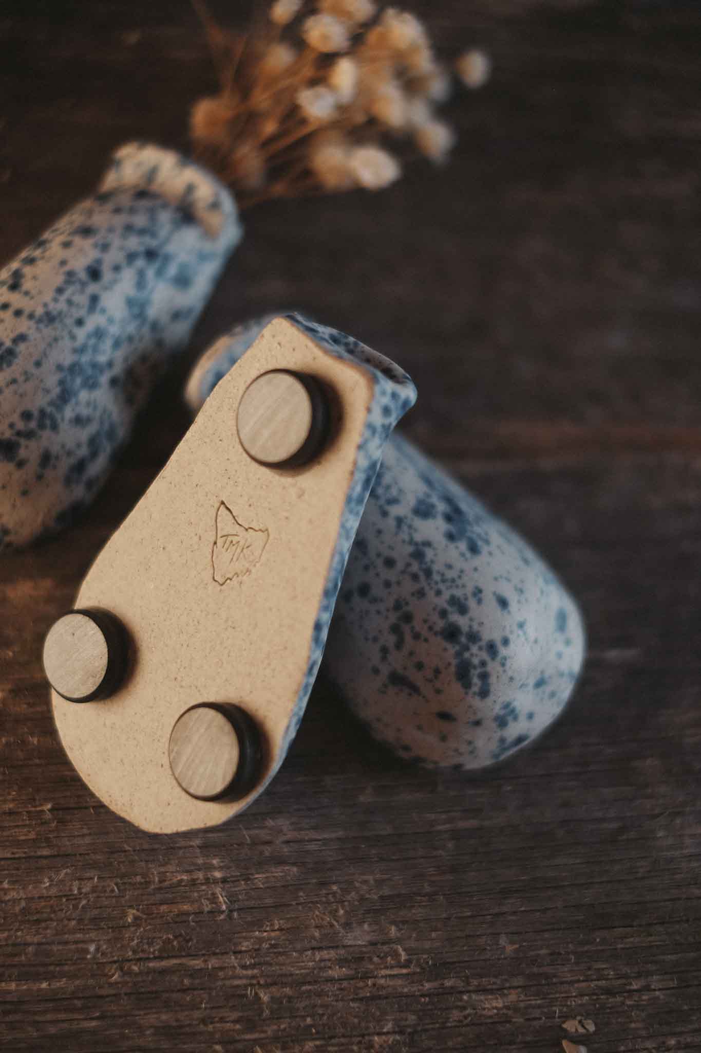 Magnetic Tiny Vase — Blue Splatter