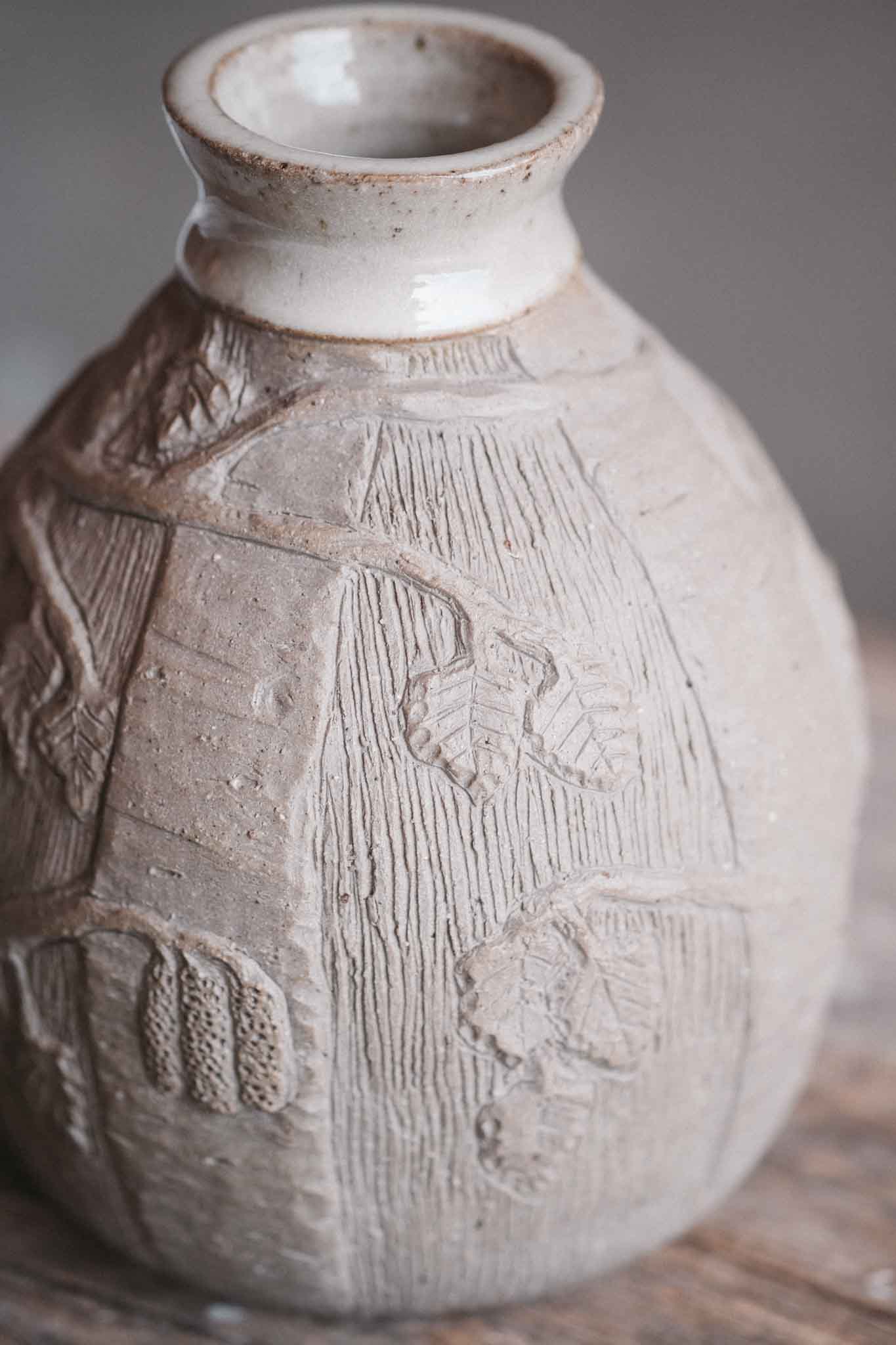 Silver Birch Carved Vase — in collaboration with Jane Chapman