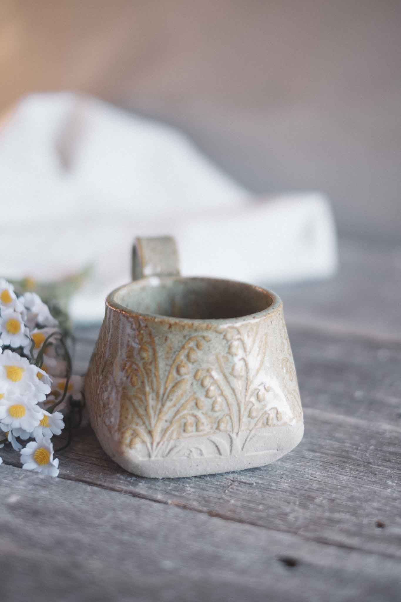 The Folded Mug — Sage Pattern