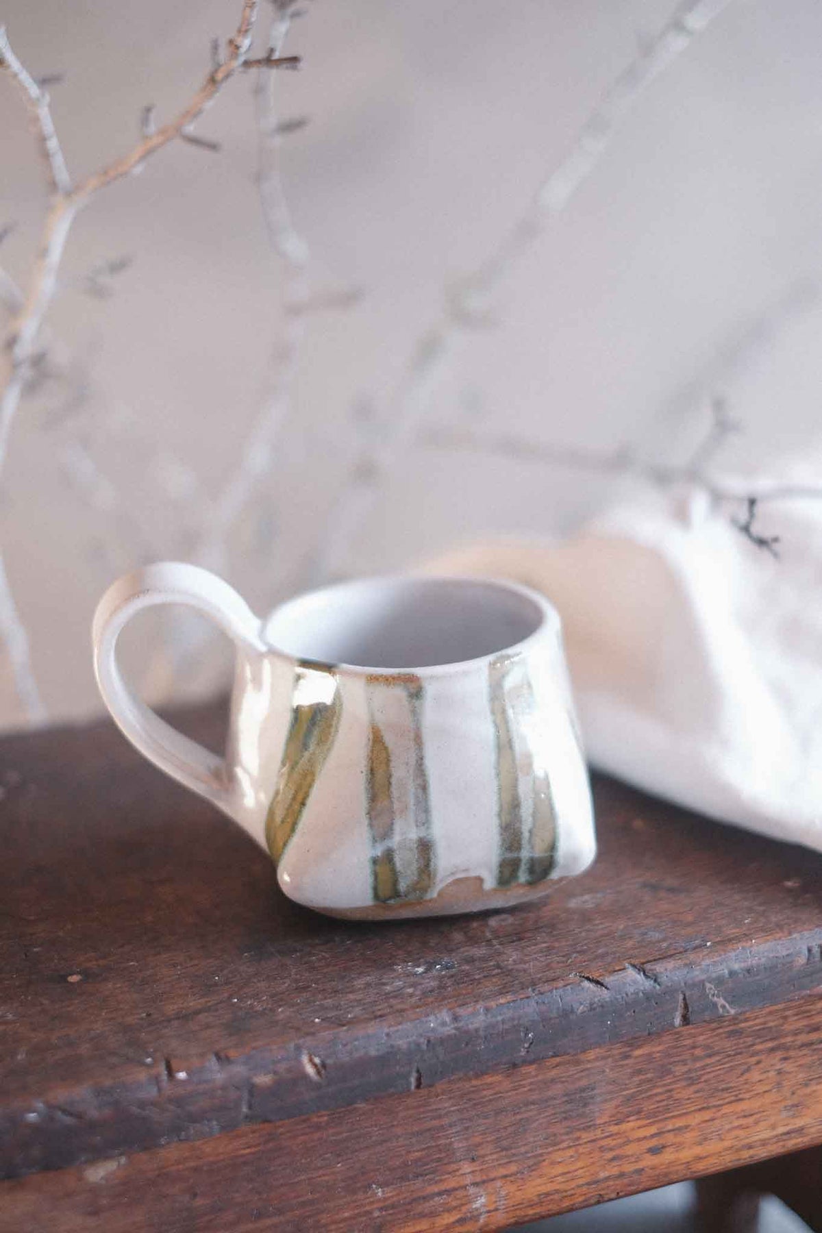 The Folded Mug —  Seaweed Stripe 300ml