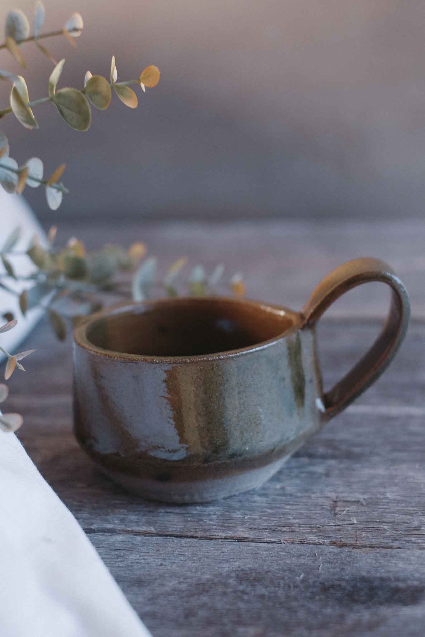 Handbuilt Ceramic Cup — Jade