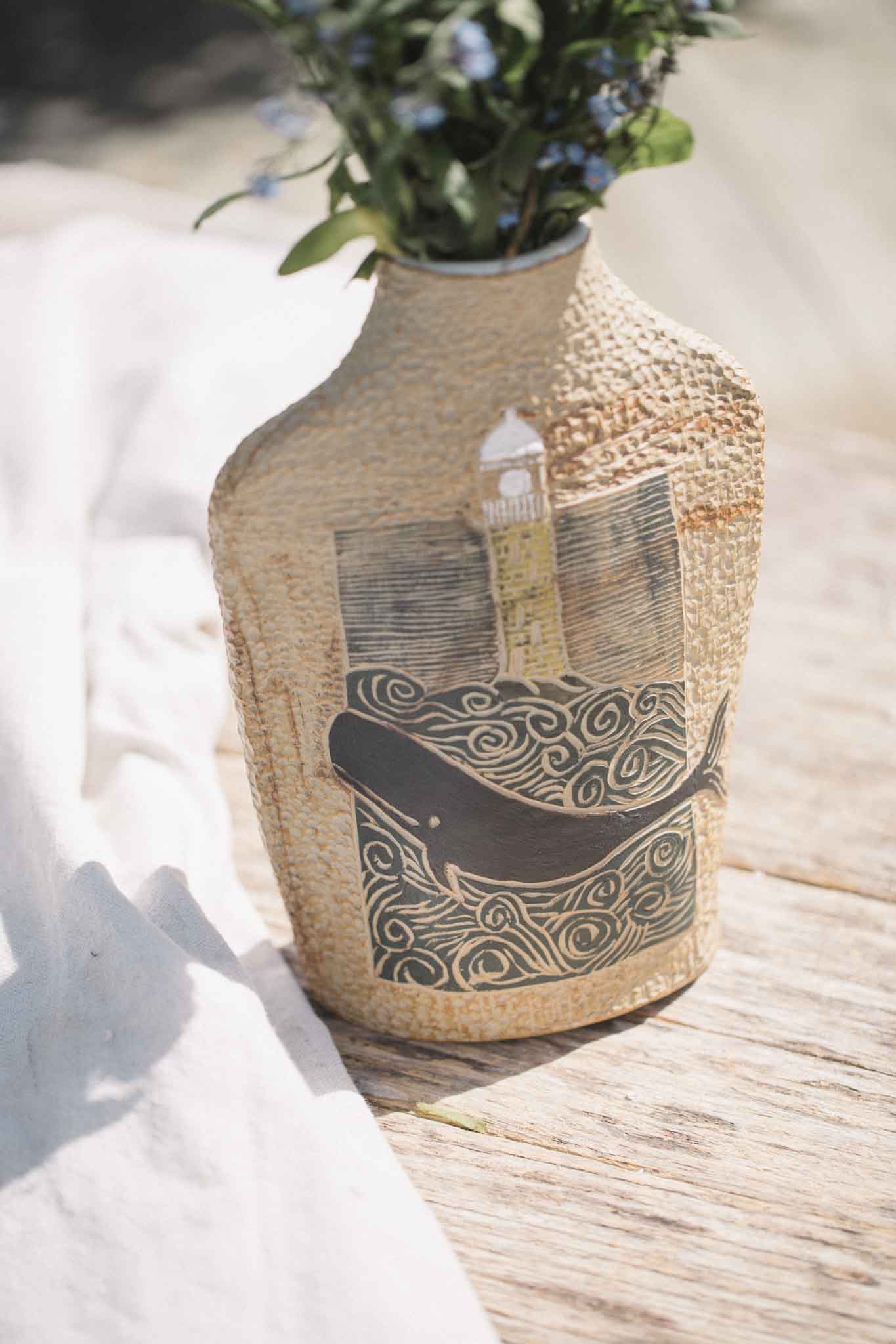 Whale Vase - Jane Chapman Collaboration
