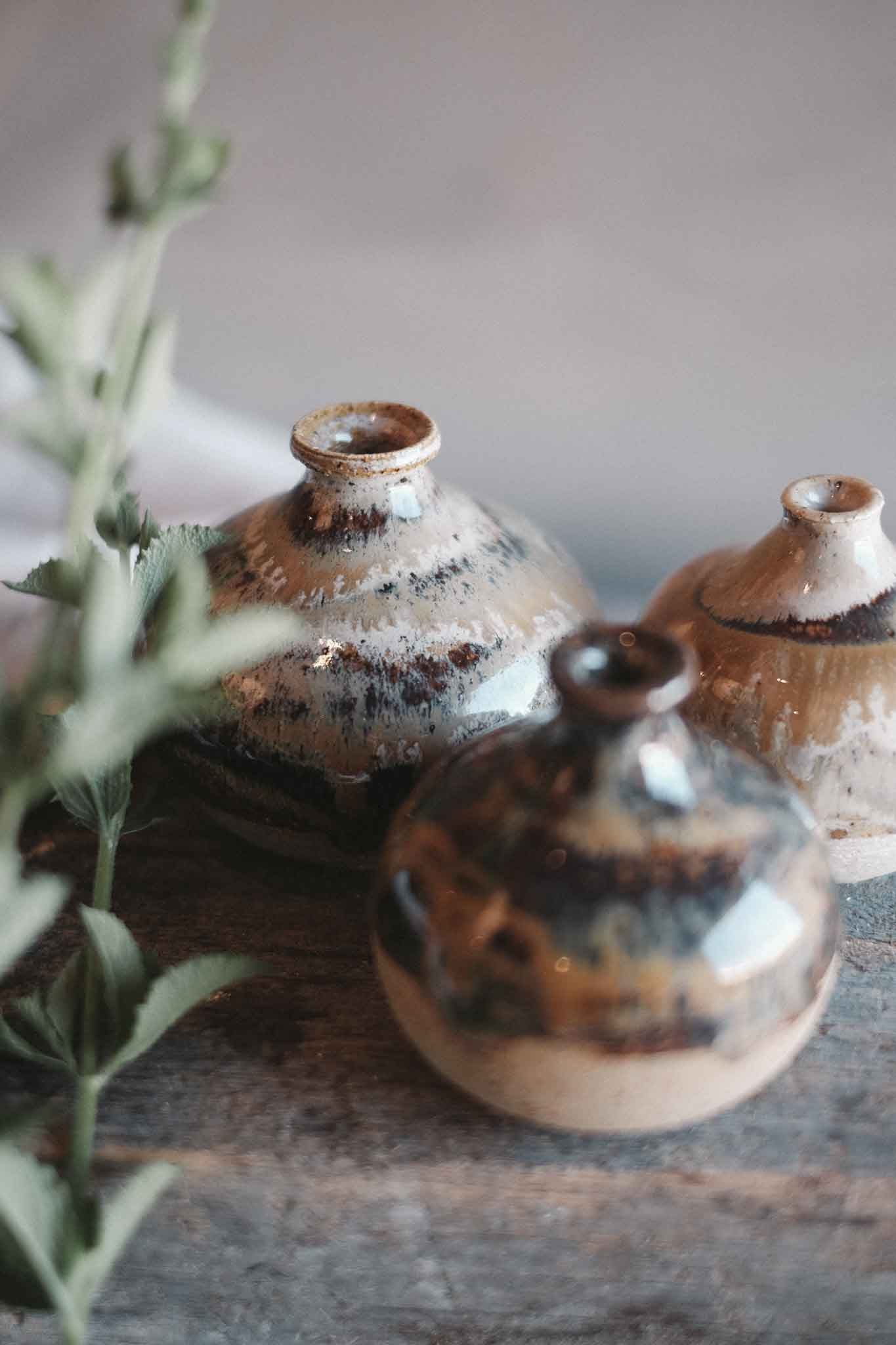 Handcrafted Wild Clay Bud Vase — Small