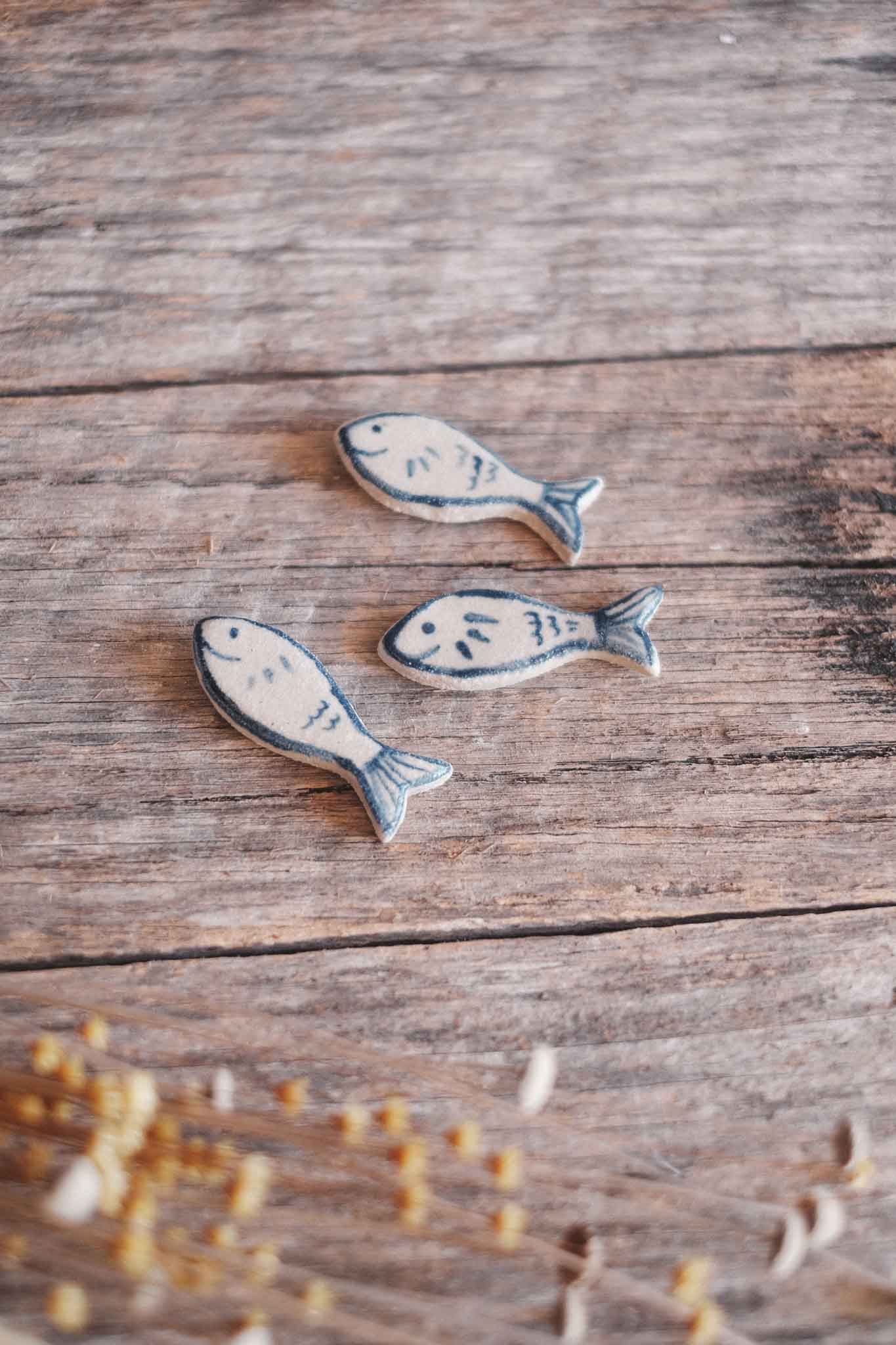 Fish | Handmade Ceramic Fridge Magnets Set of 3