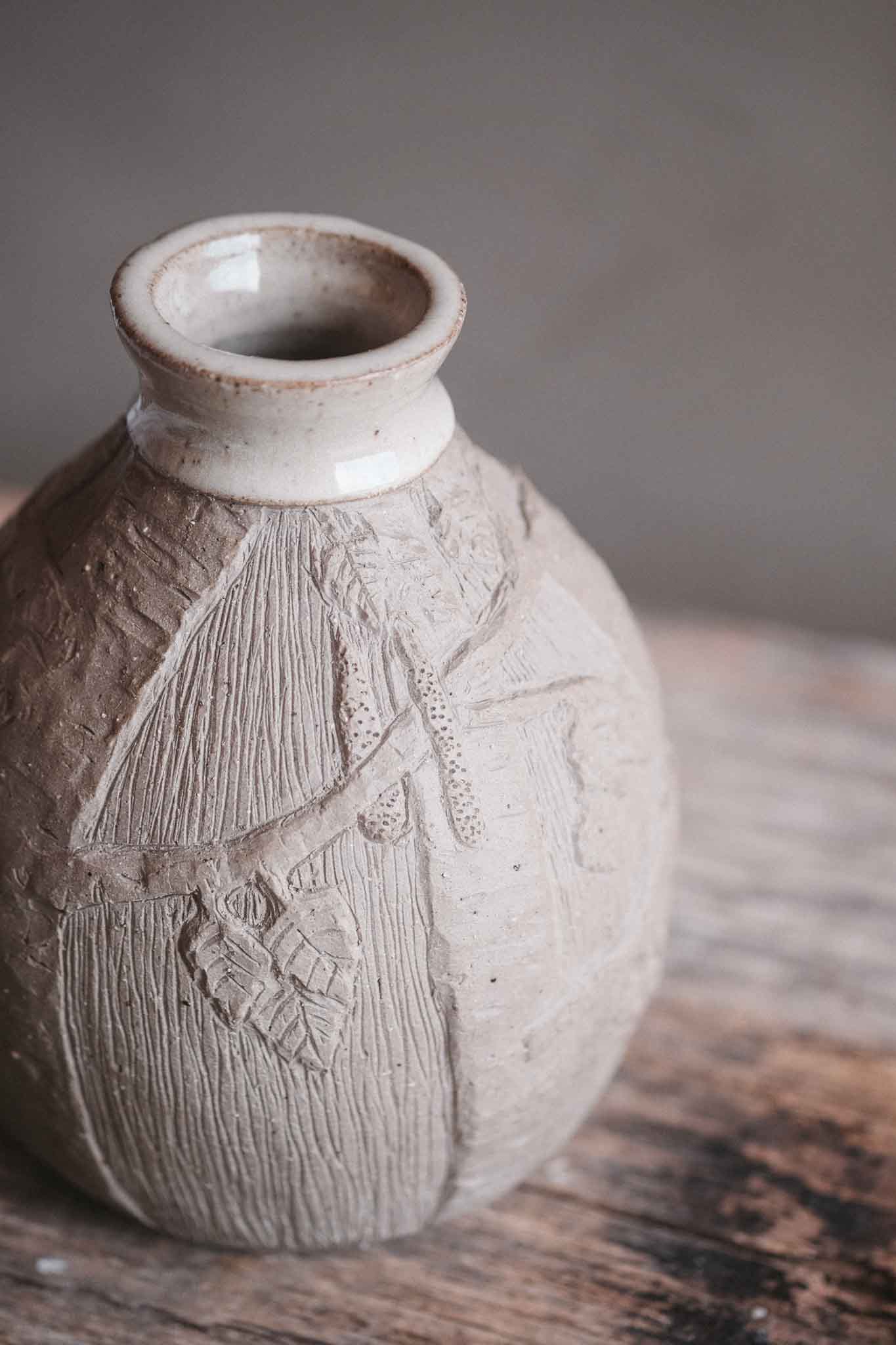Silver Birch Carved Vase — in collaboration with Jane Chapman