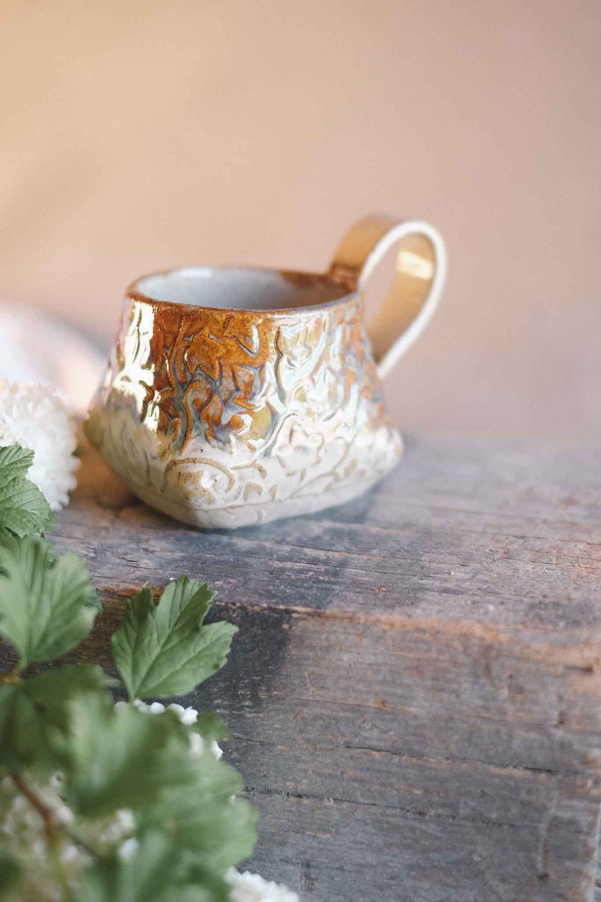 Pattern Fold Mug – Seaweed Glaze – 300ml