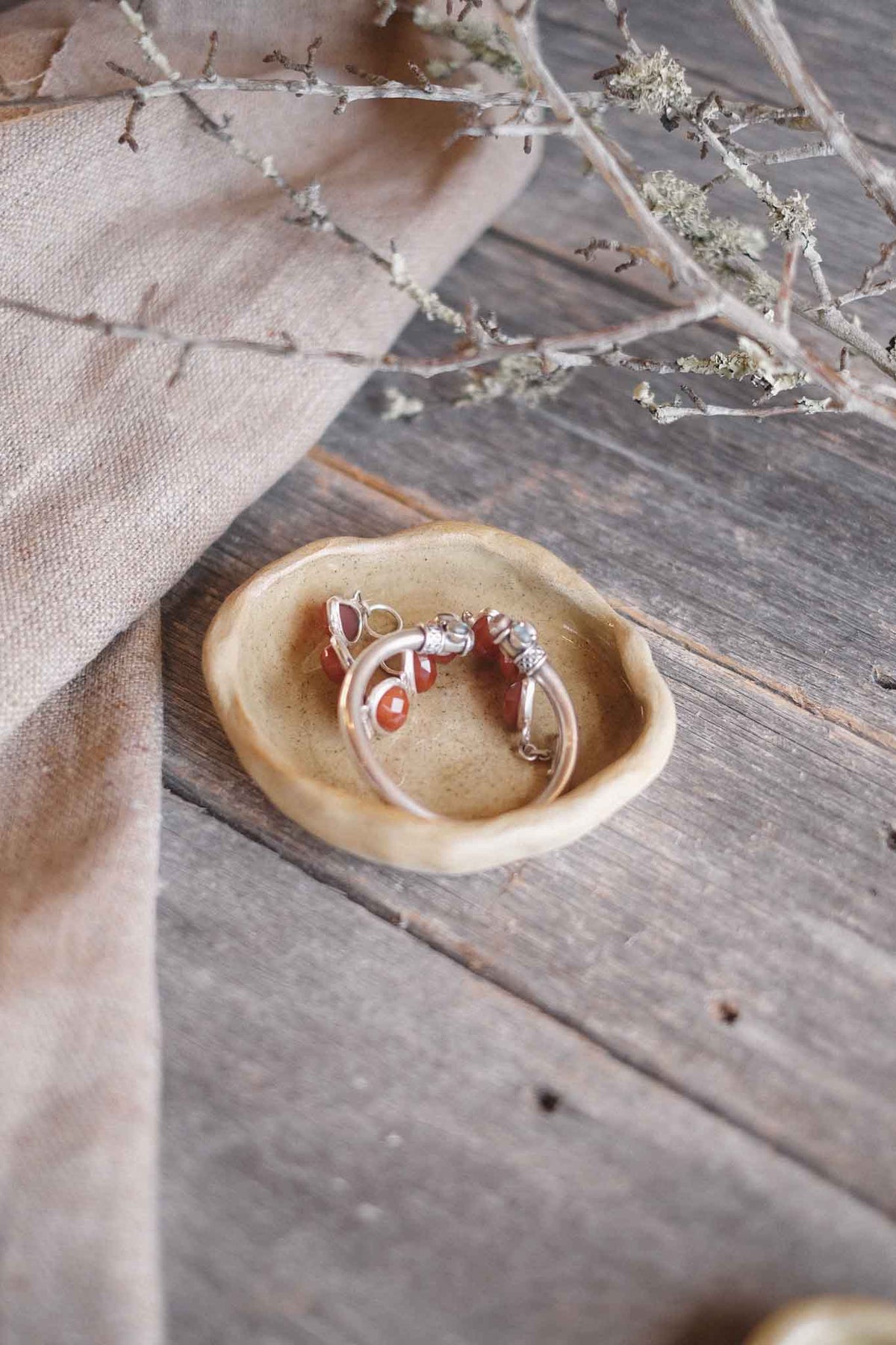 Rock Dishes – Set of 3 – Wild Clay, Clear Glaze