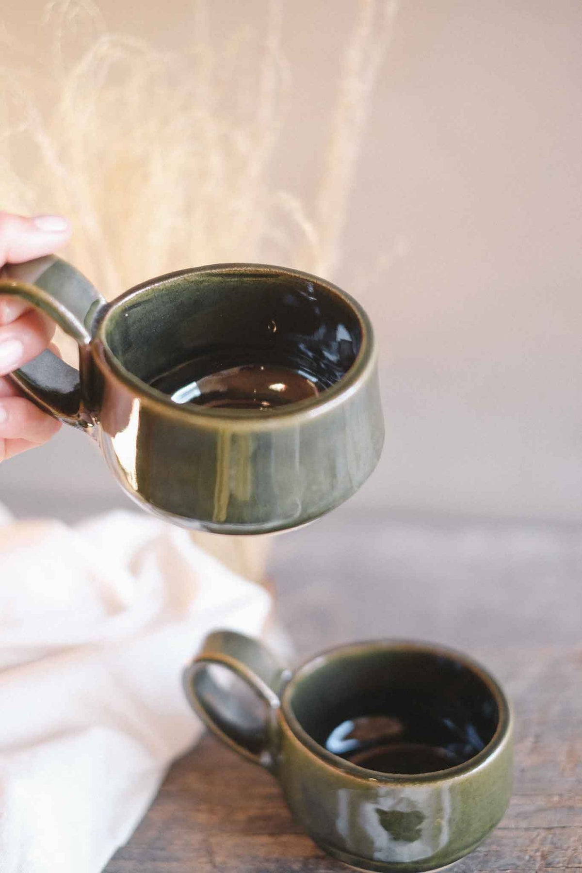 Handbuilt Ceramic Cup — Jade