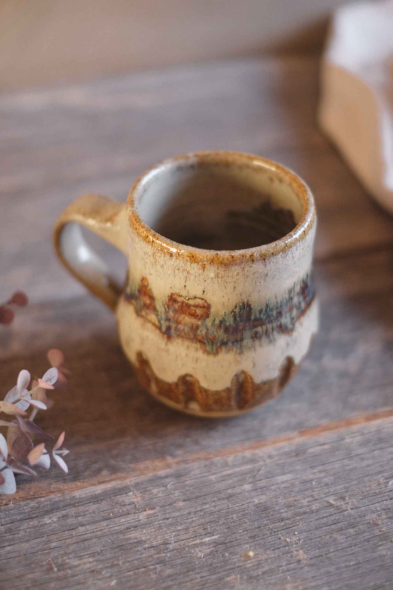 Handmade Mug — Wheel Thrown — Seaweed 3