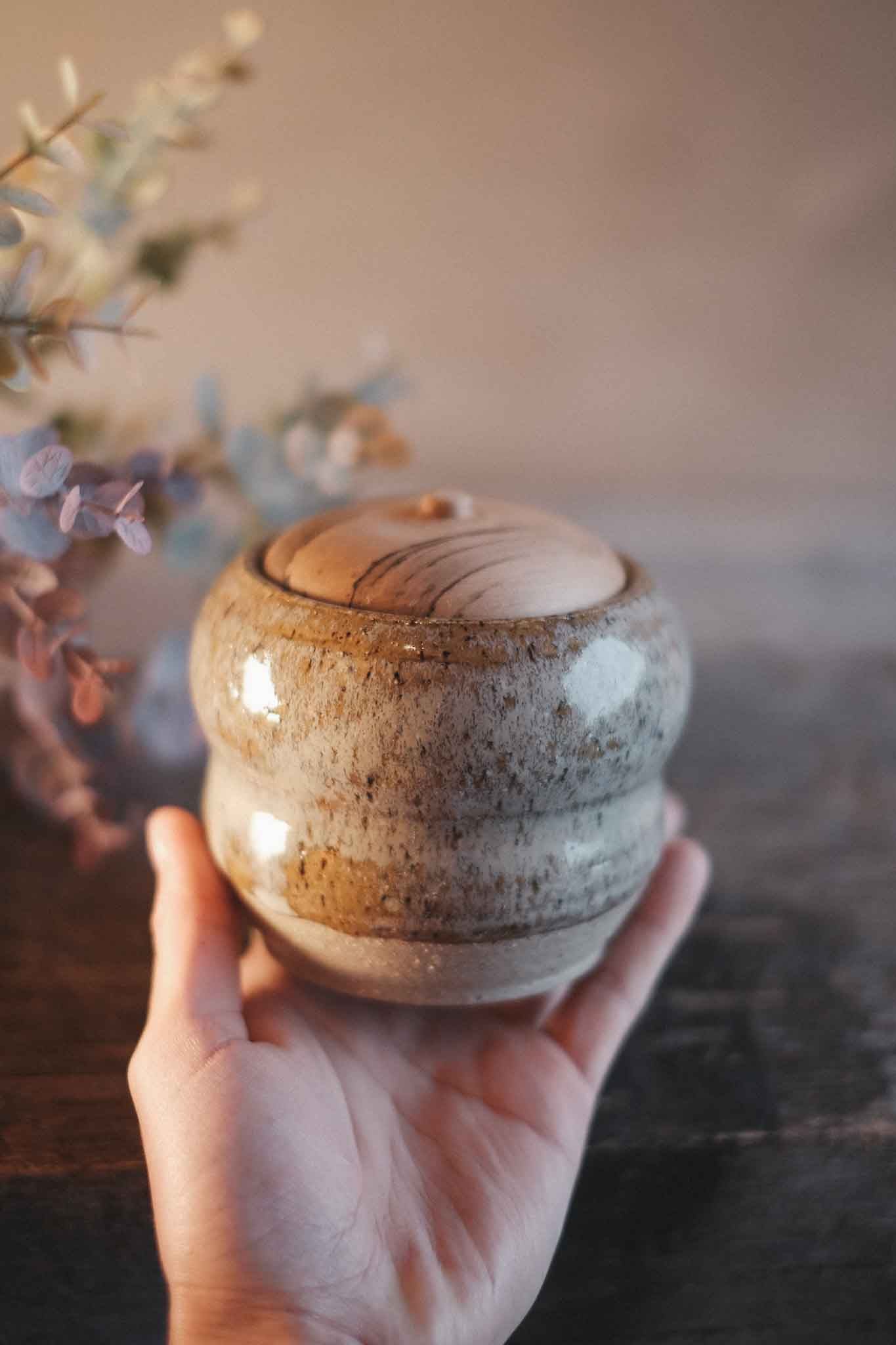 Ceramic Jar with Blackheart Sassafras Lid — Medium