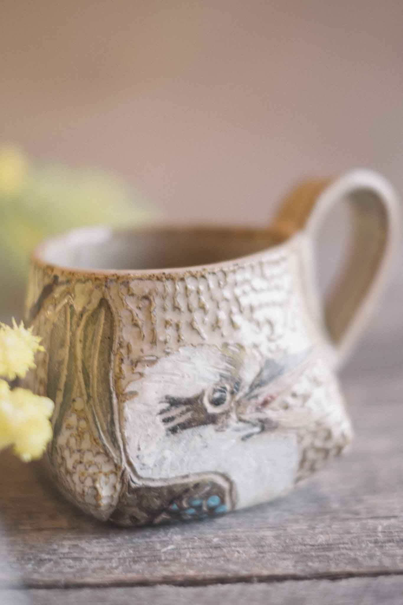Carved Kookaburra Mug — Jane Chapman Collaboration