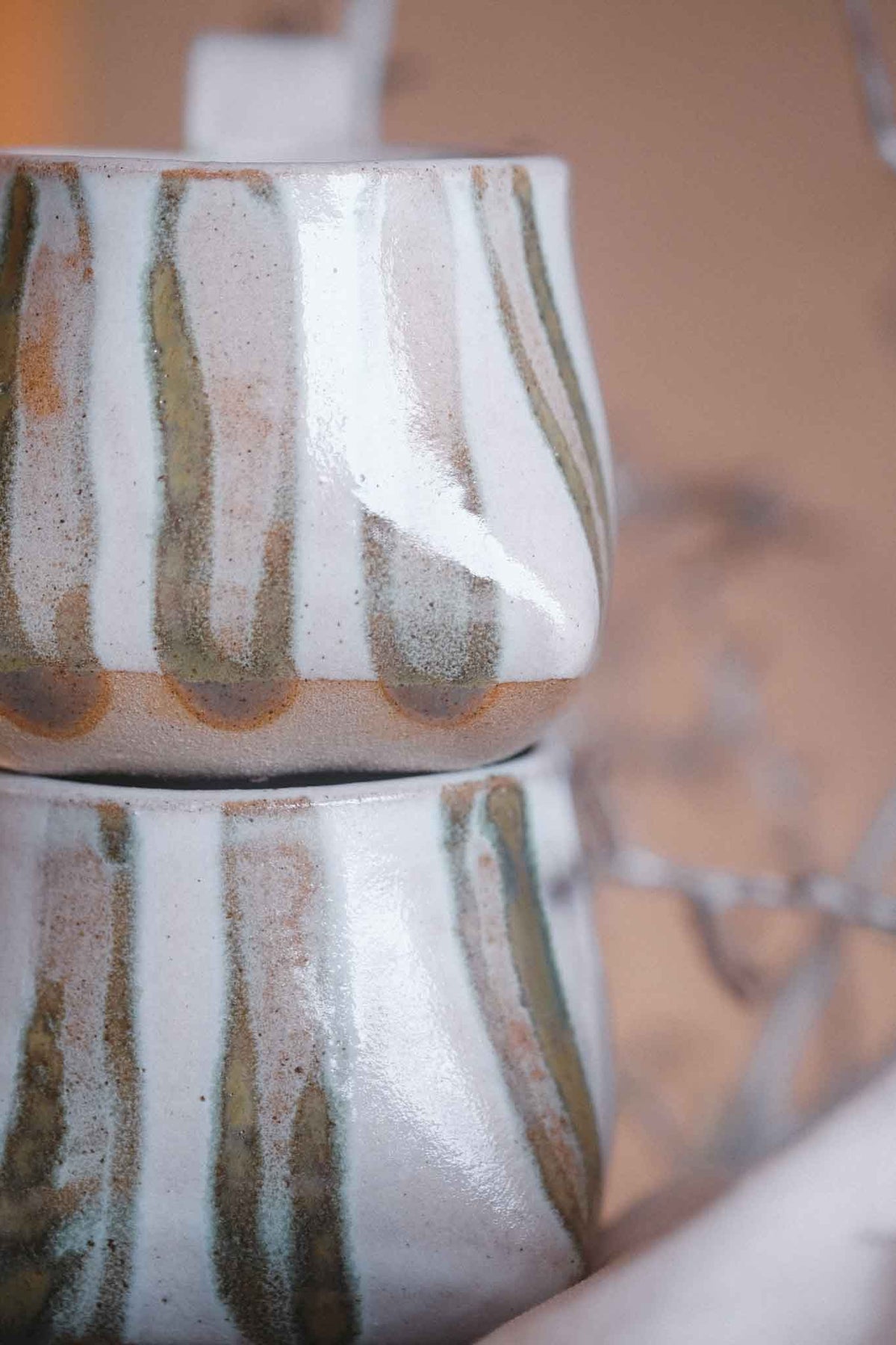 The Folded Mug —  Seaweed Stripe 300ml