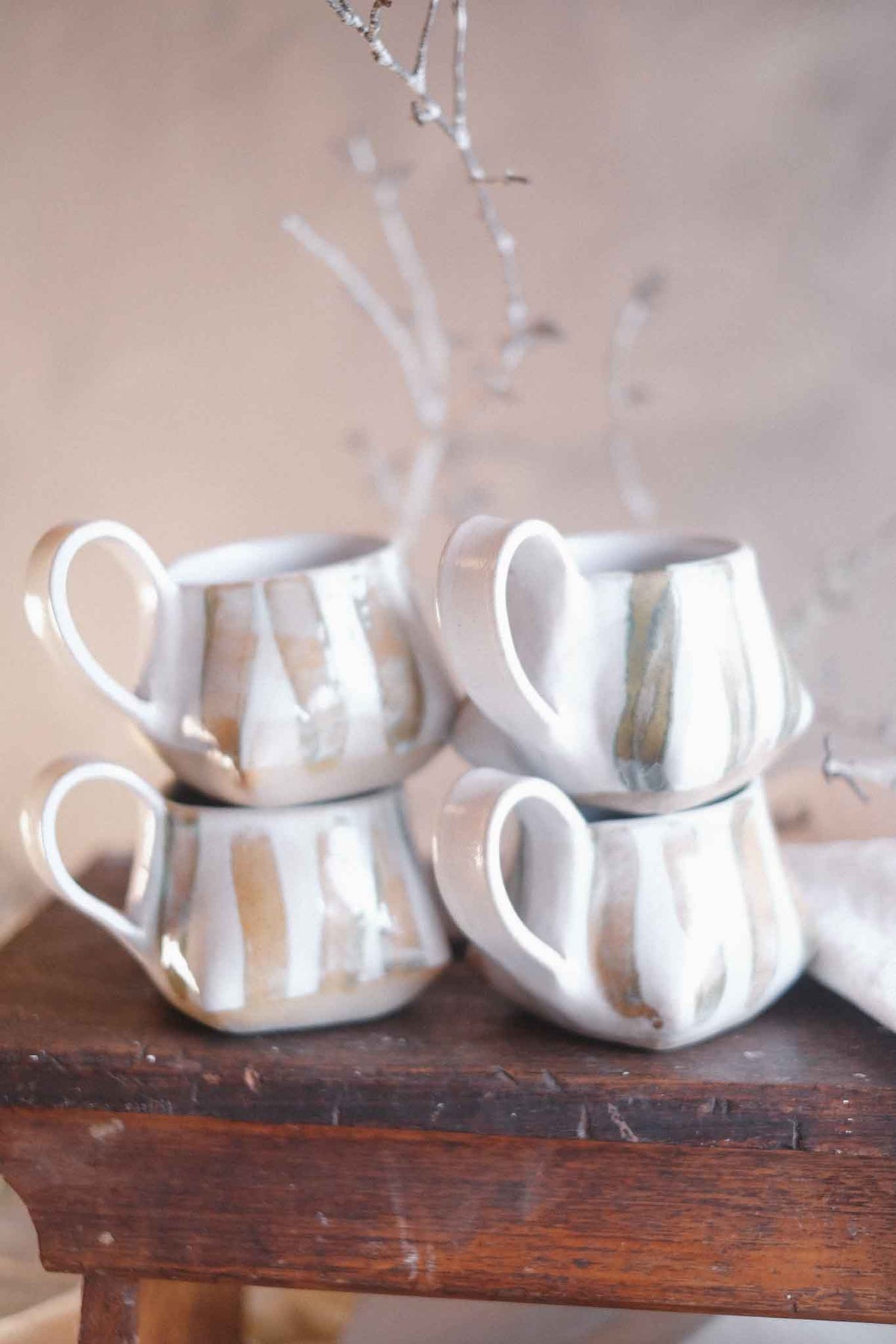 The Folded Mug —  Seaweed Stripe 300ml