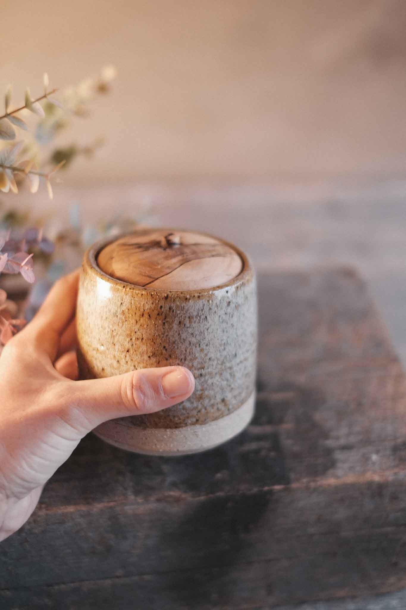 Ceramic Jar with Blackheart Sassafras Lid — Medium