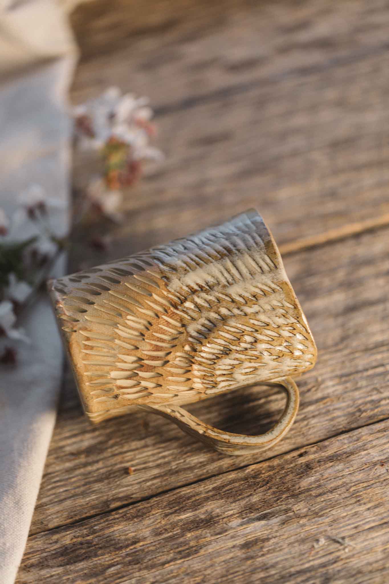Hand-Built Slab Mug — Wild Clay, One of a Kind