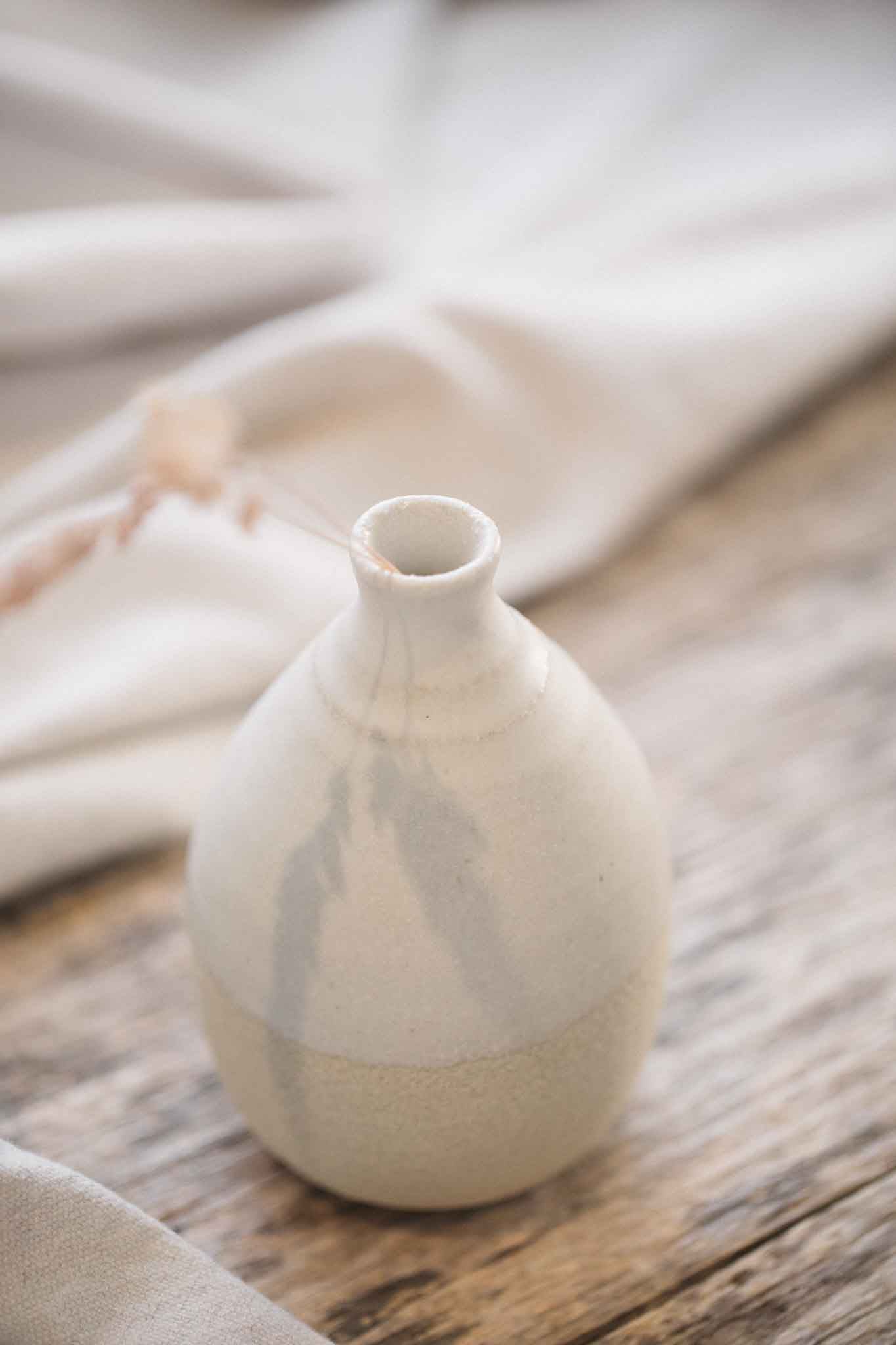 White Raw Earth Vase