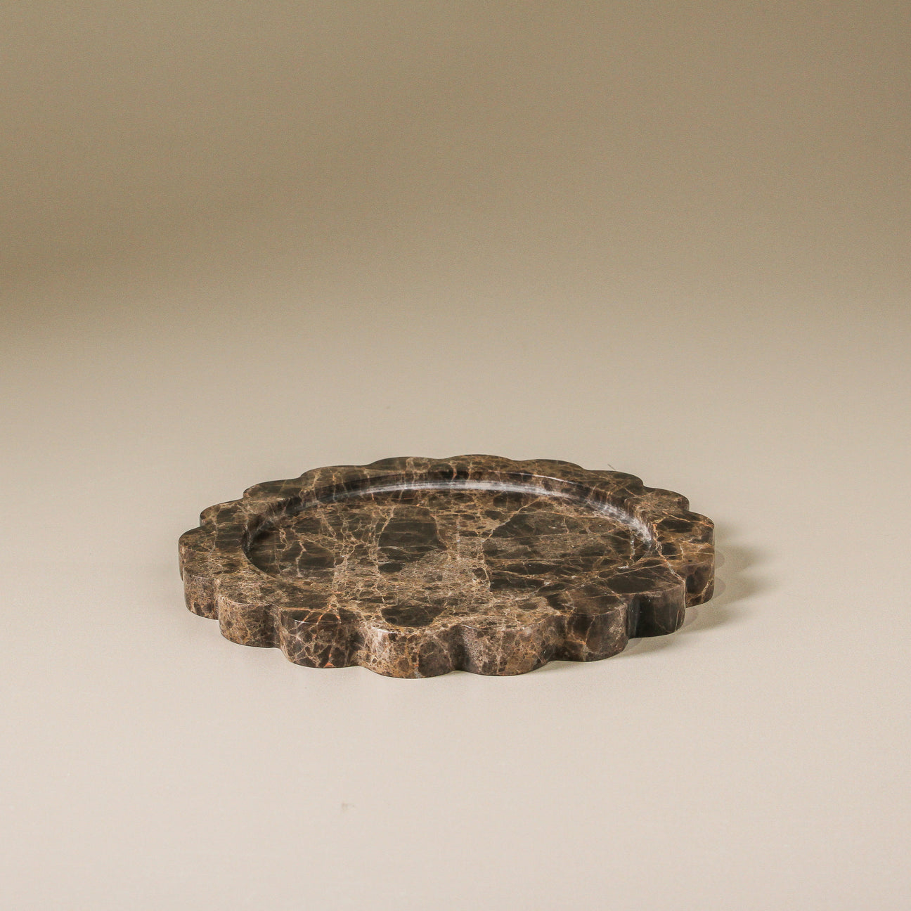 Calile Tray Brown Emperador Marble
