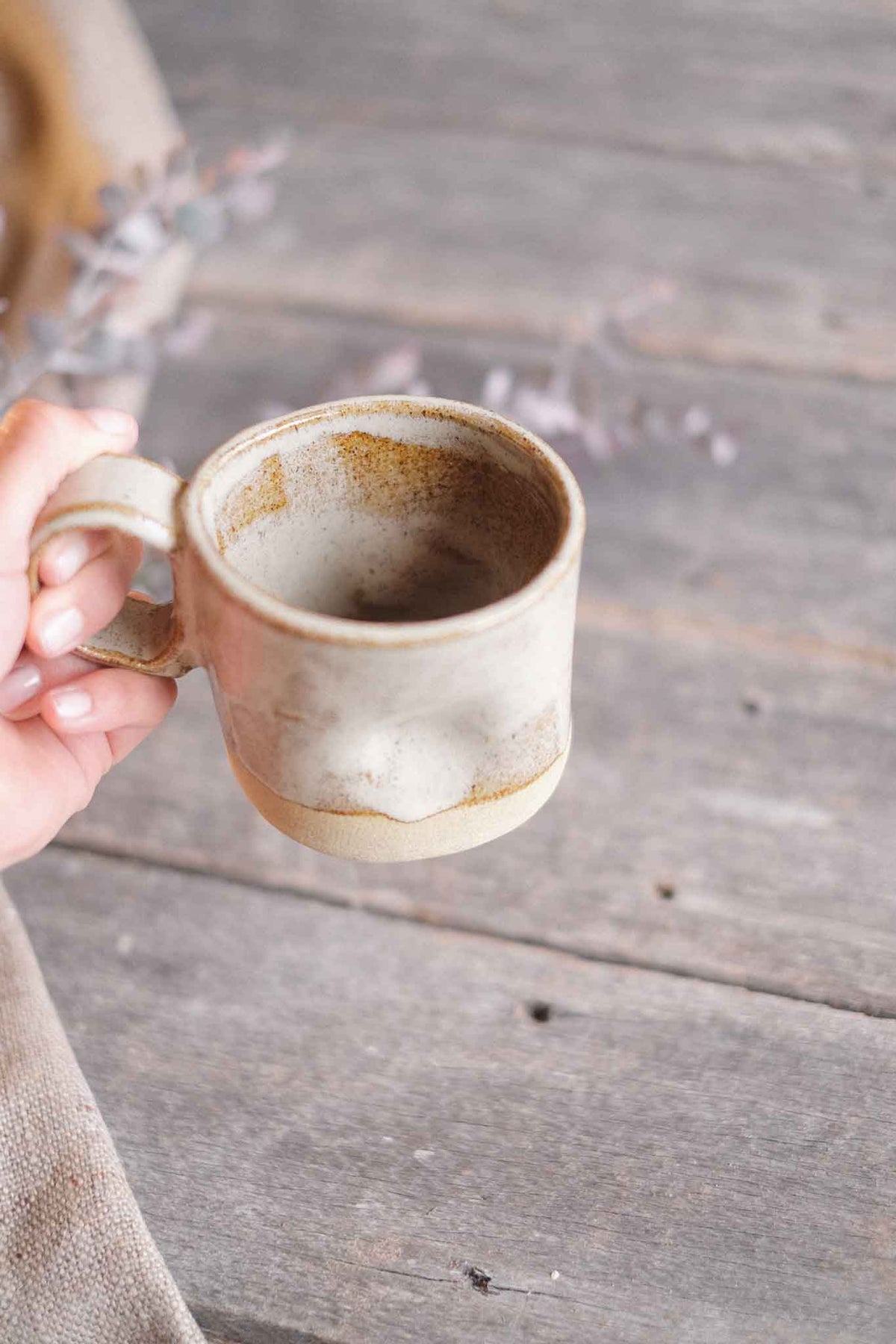 Wabi Sabi Mug – Binalong Cream Glaze – 300ml
