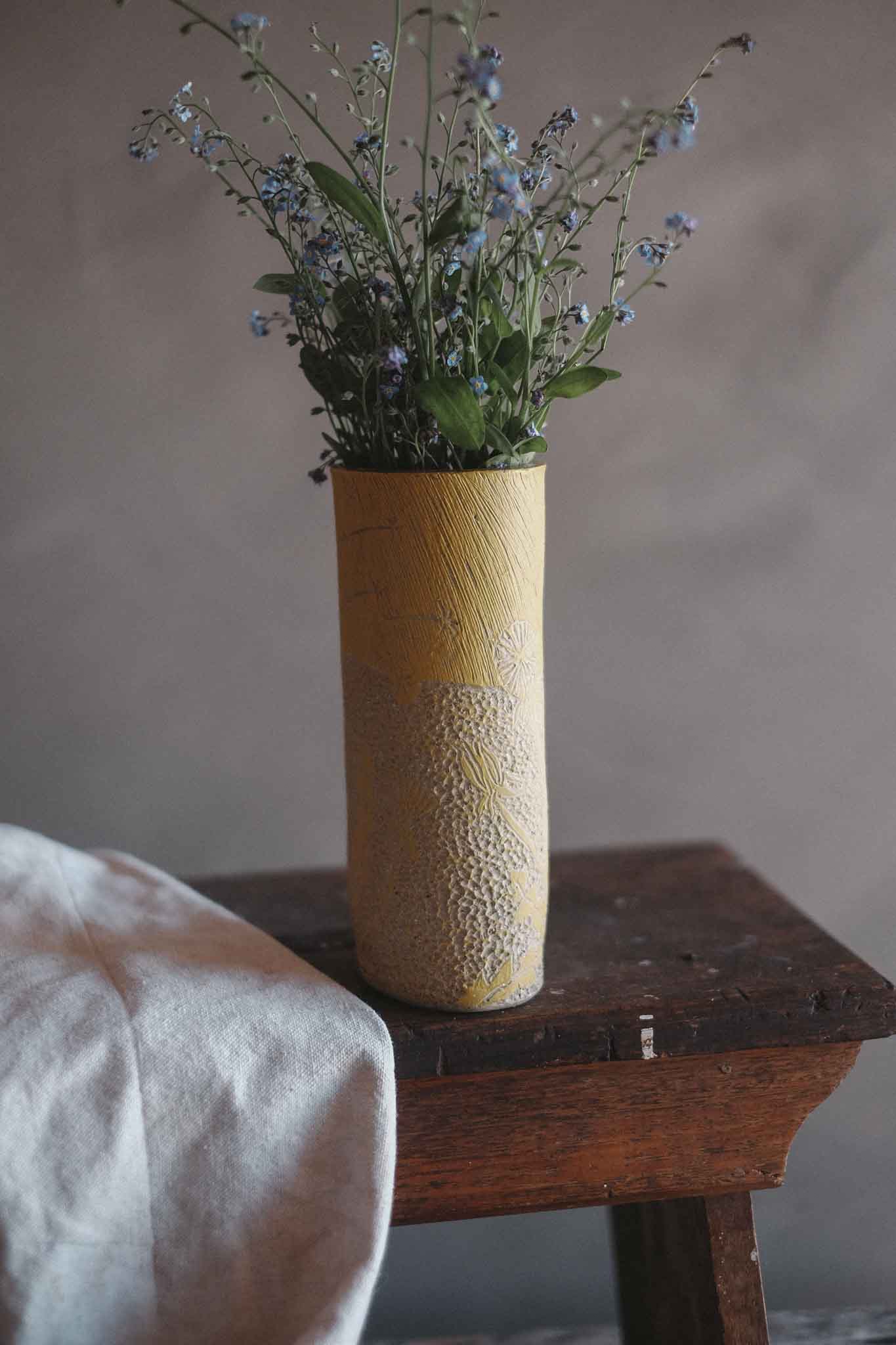 Carved Dandelion Vase | Large — in collaboration with Jane Chapman