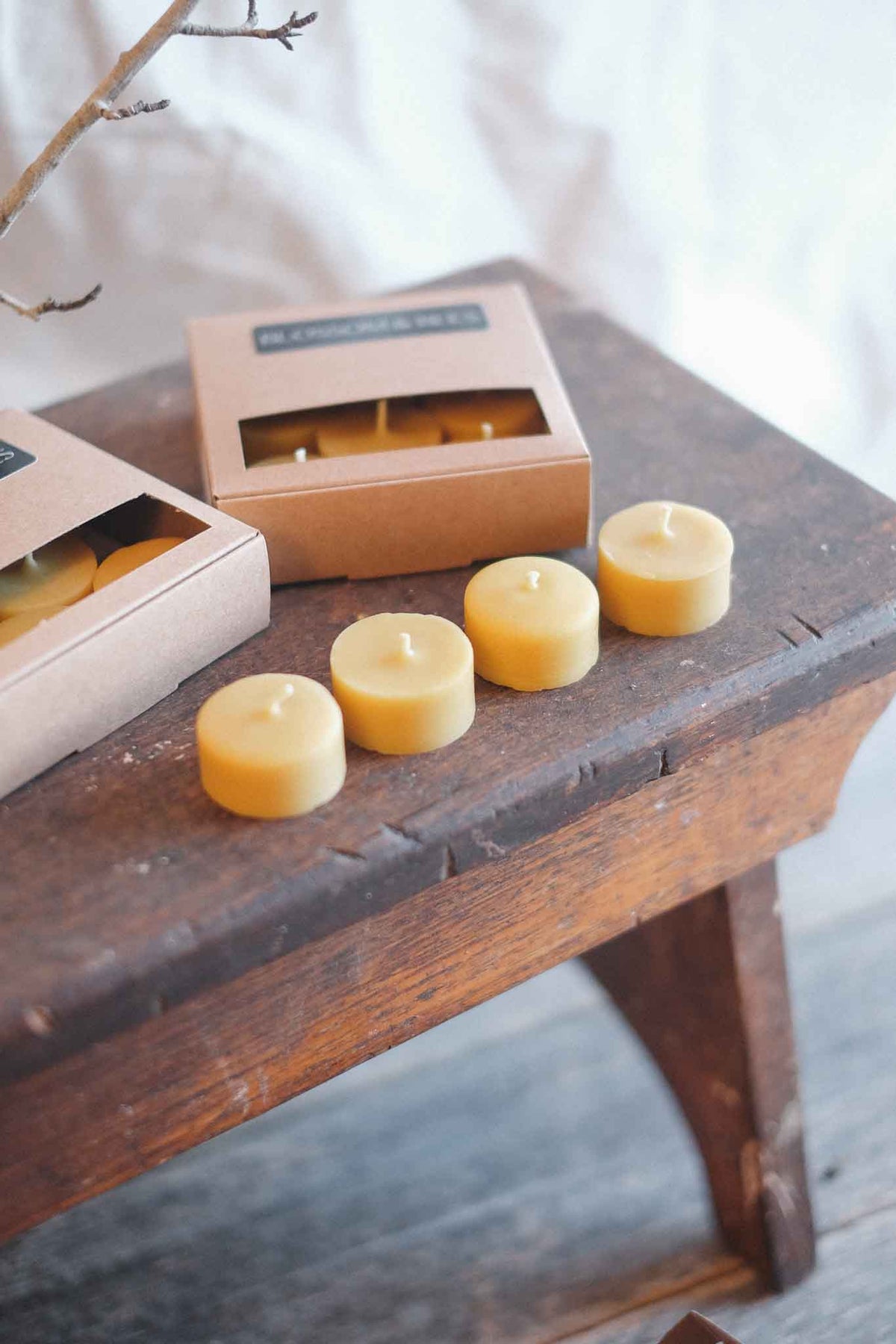 Handmade Australian Beeswax Tealight Candles 6 Pack