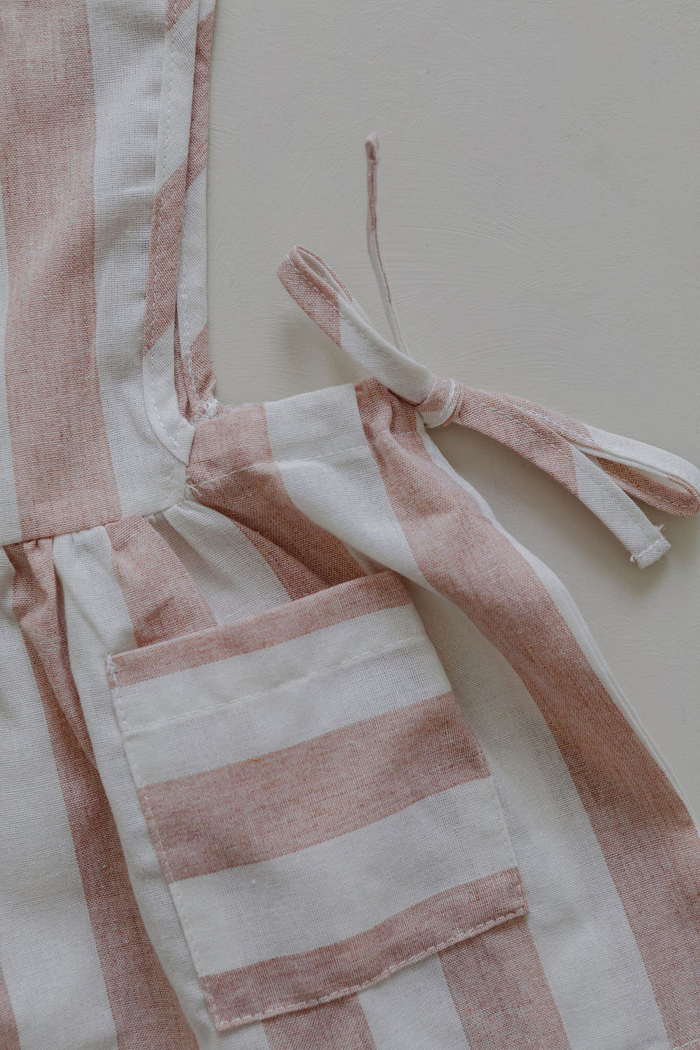 LINEN STRIPE DRESS | BLUSH