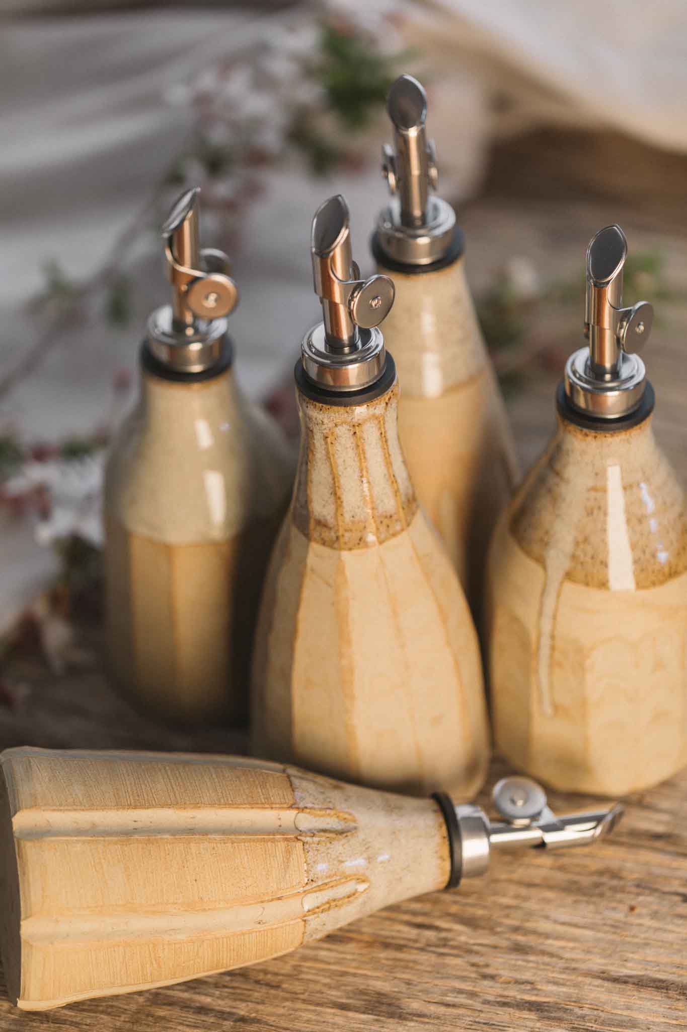 Wild Clay Oil Cruet – Handcrafted Elegance | Binalong