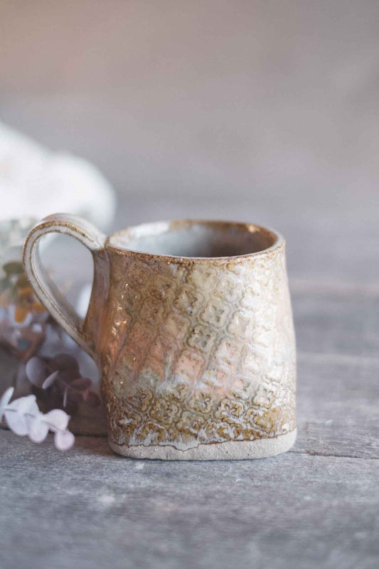 Large Handbuilt Square Mug —  Pattern