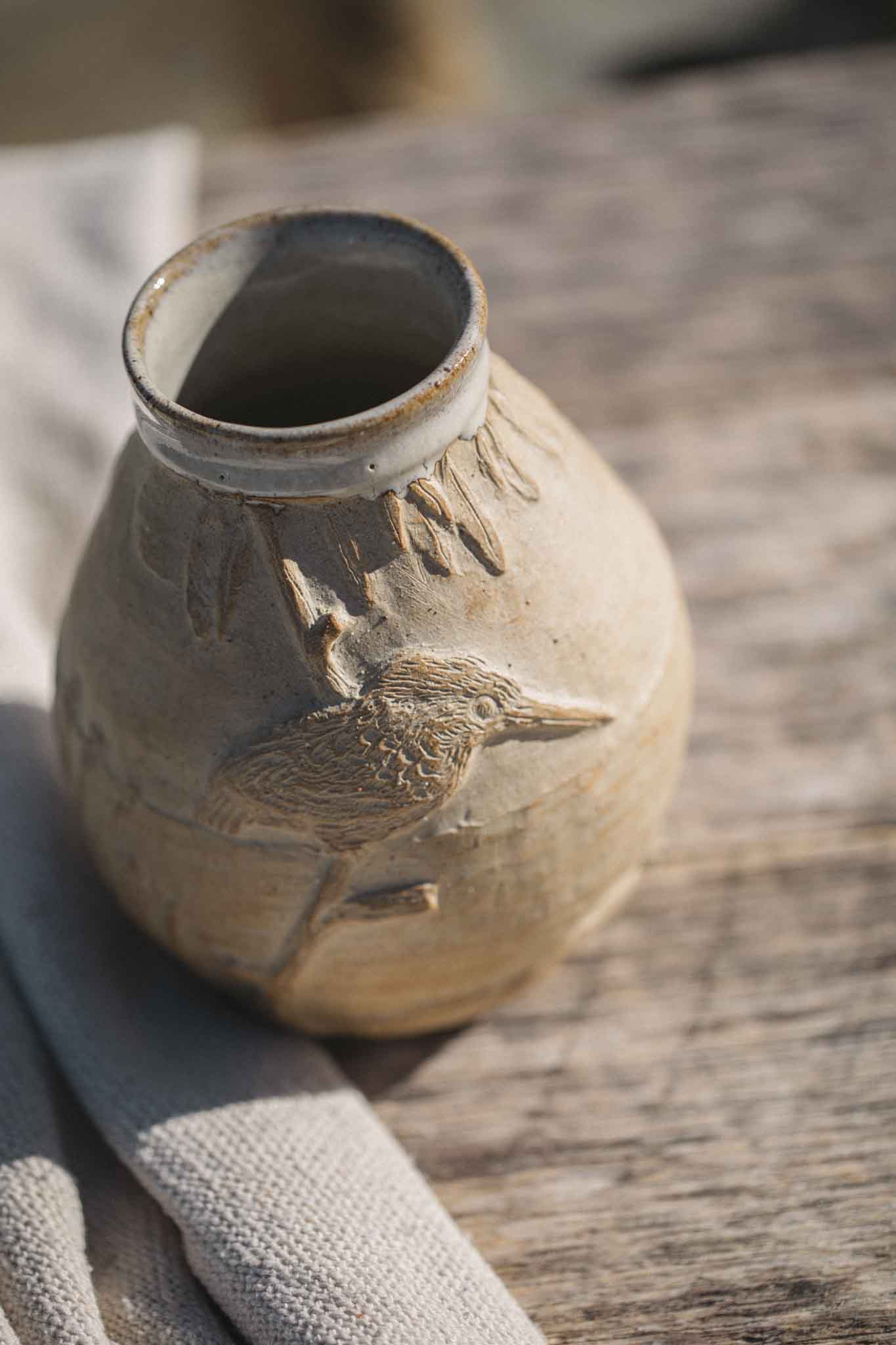 Tasmanian Wild Clay Kingfisher Vase