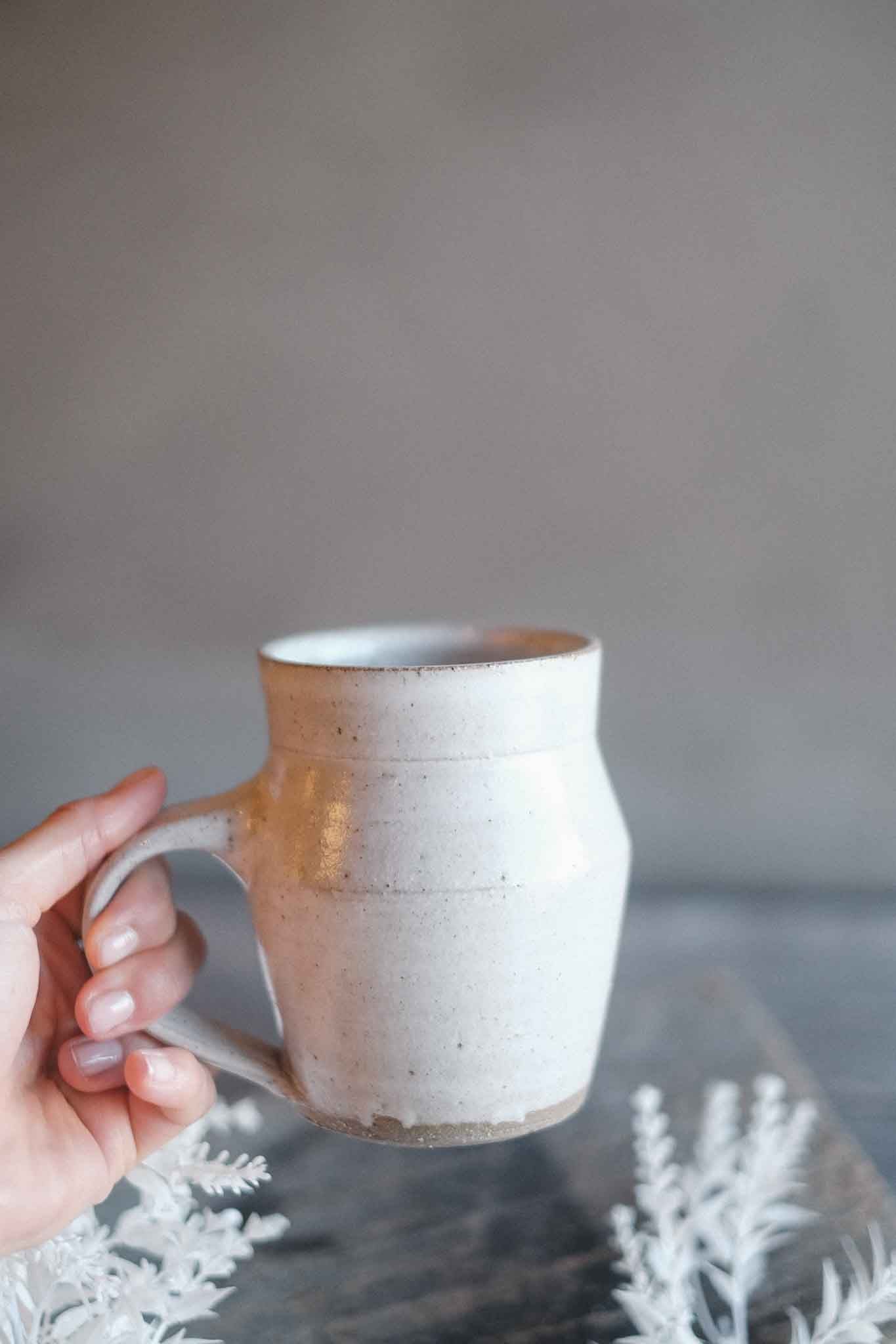 Handmade Mug — Wheel Thrown — White 4