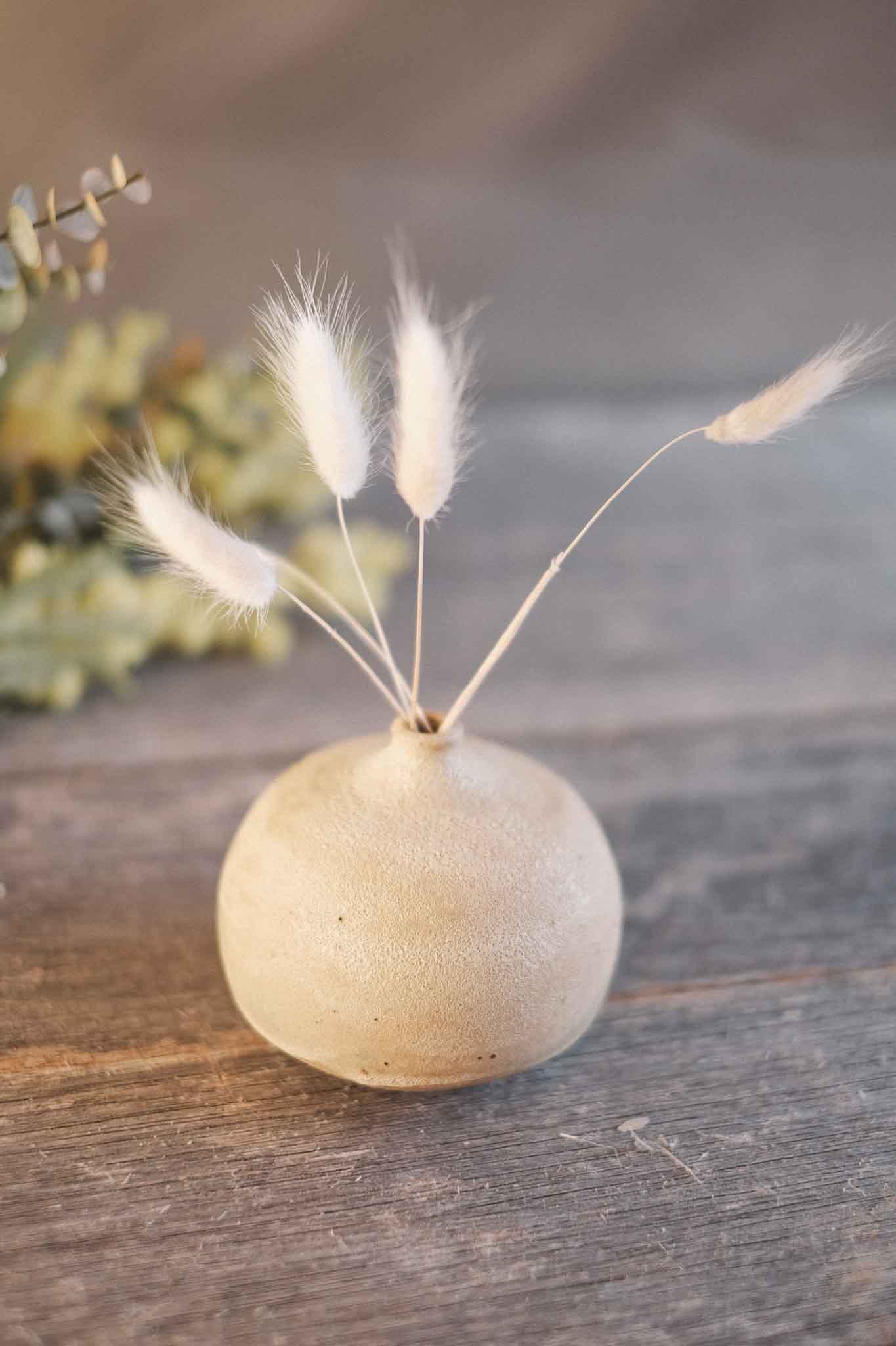 Handmade Bud Vase — Crater Glaze
