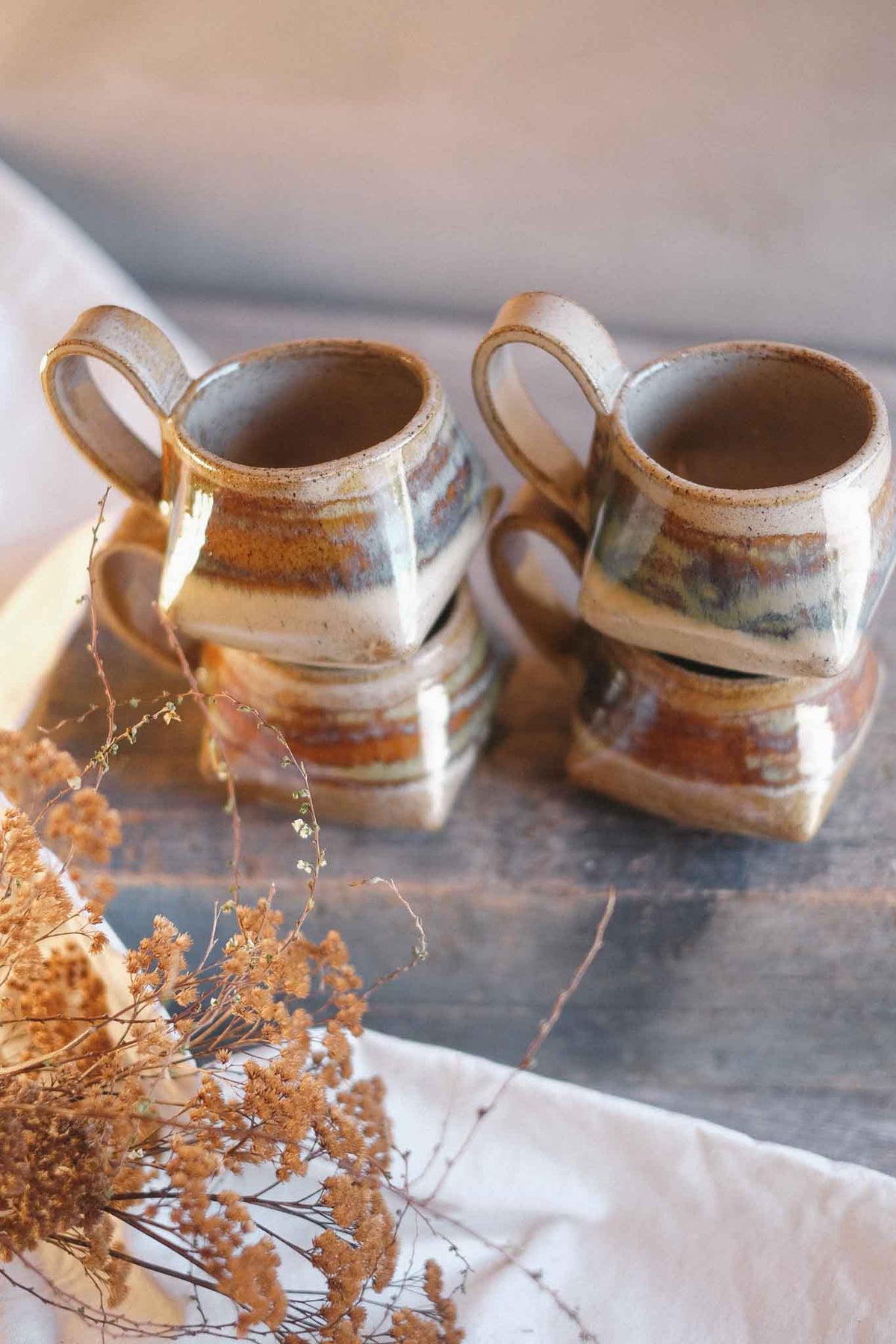 The Folded Mug —  Seaweed Glaze 300ml