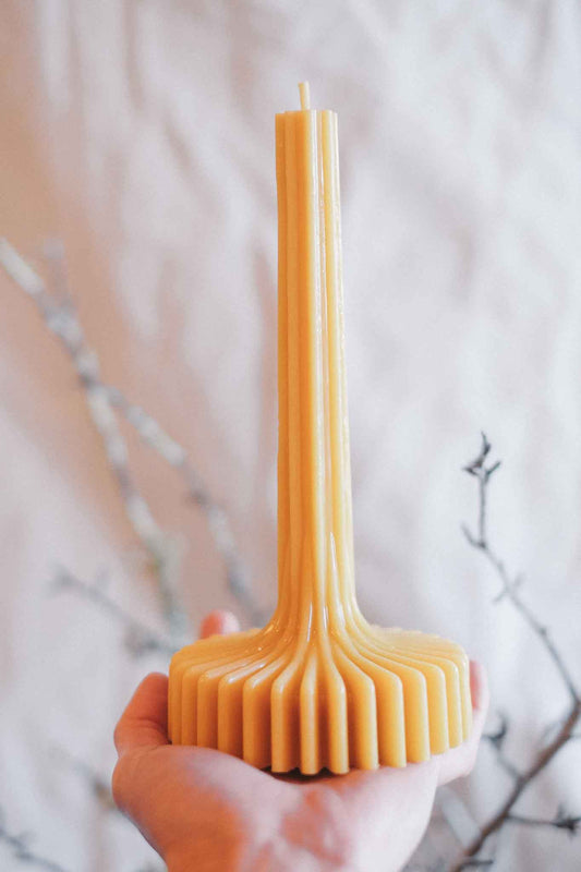 Fluted Spire Sculptural Candle