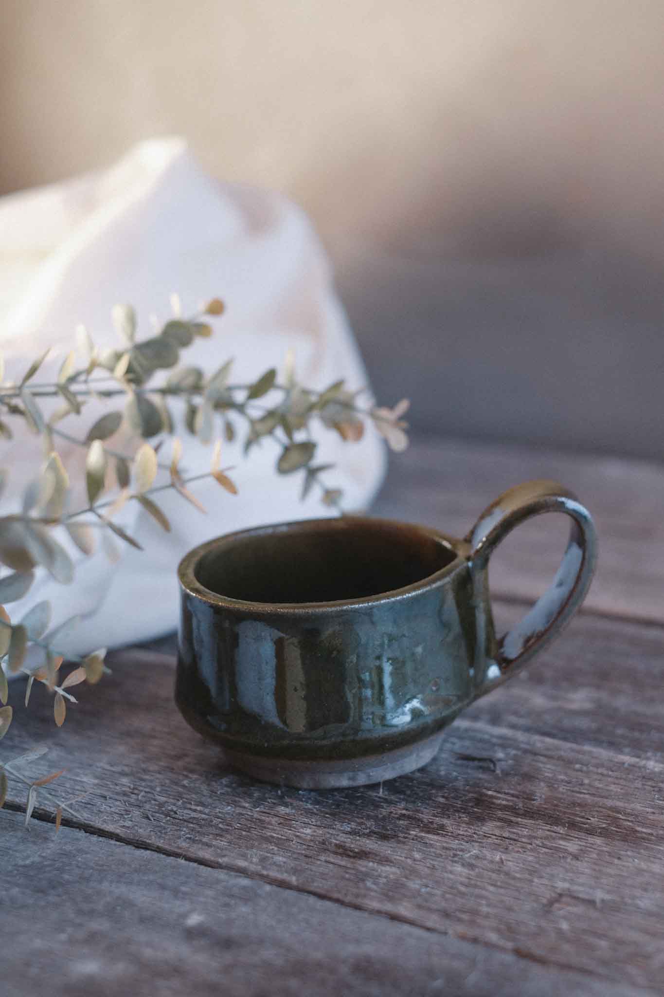 Handbuilt Ceramic Cup — Jade