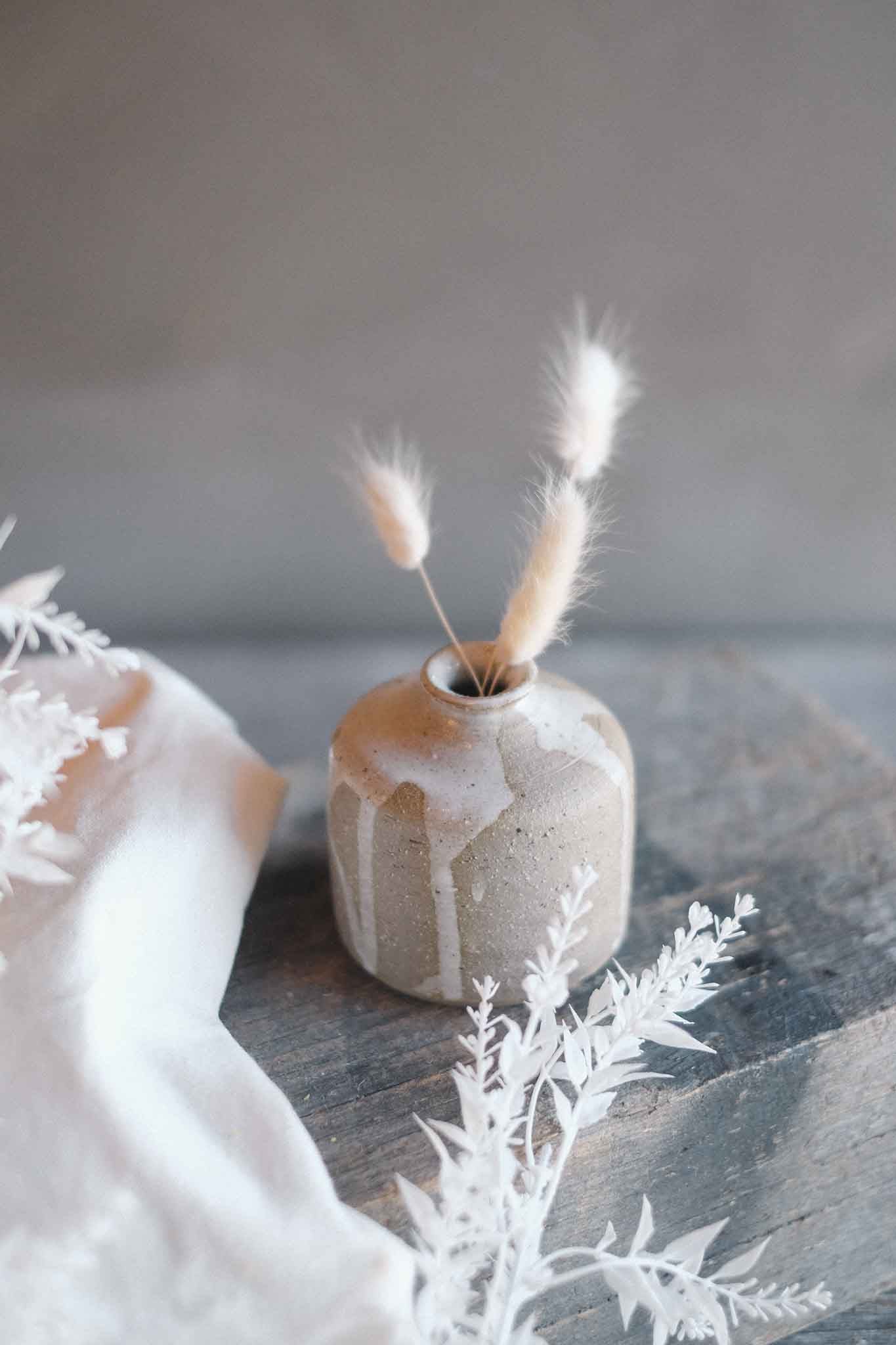 Handcrafted Wild Clay Bud Vase