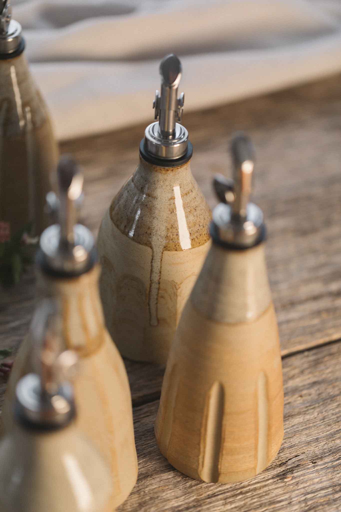 Wild Clay Oil Cruet – Handcrafted Elegance | Binalong