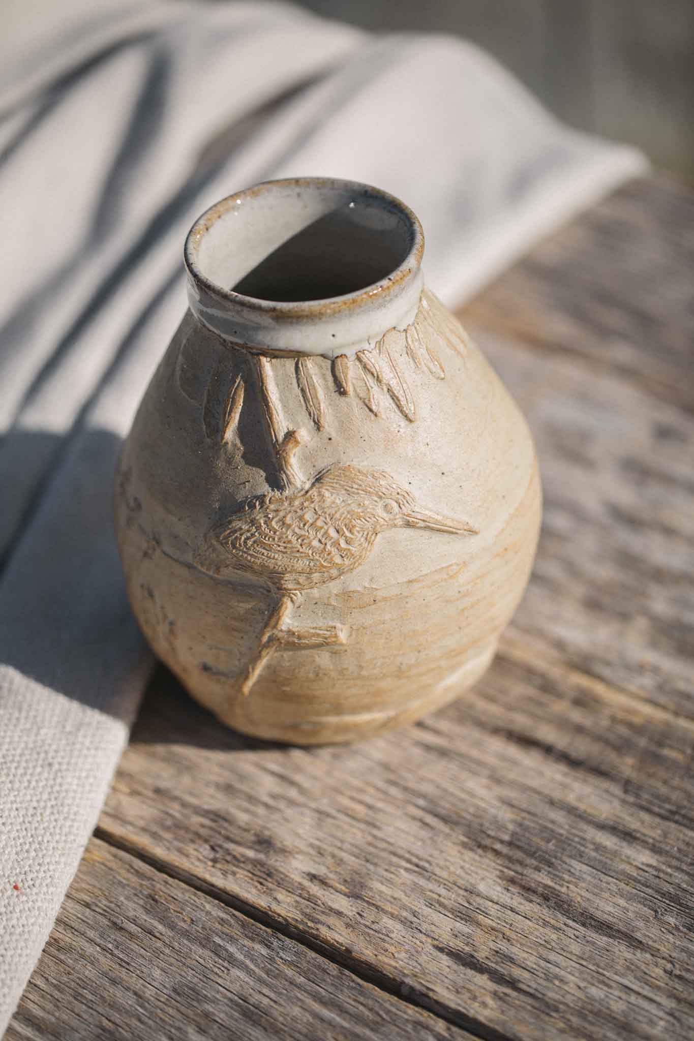 Tasmanian Wild Clay Kingfisher Vase